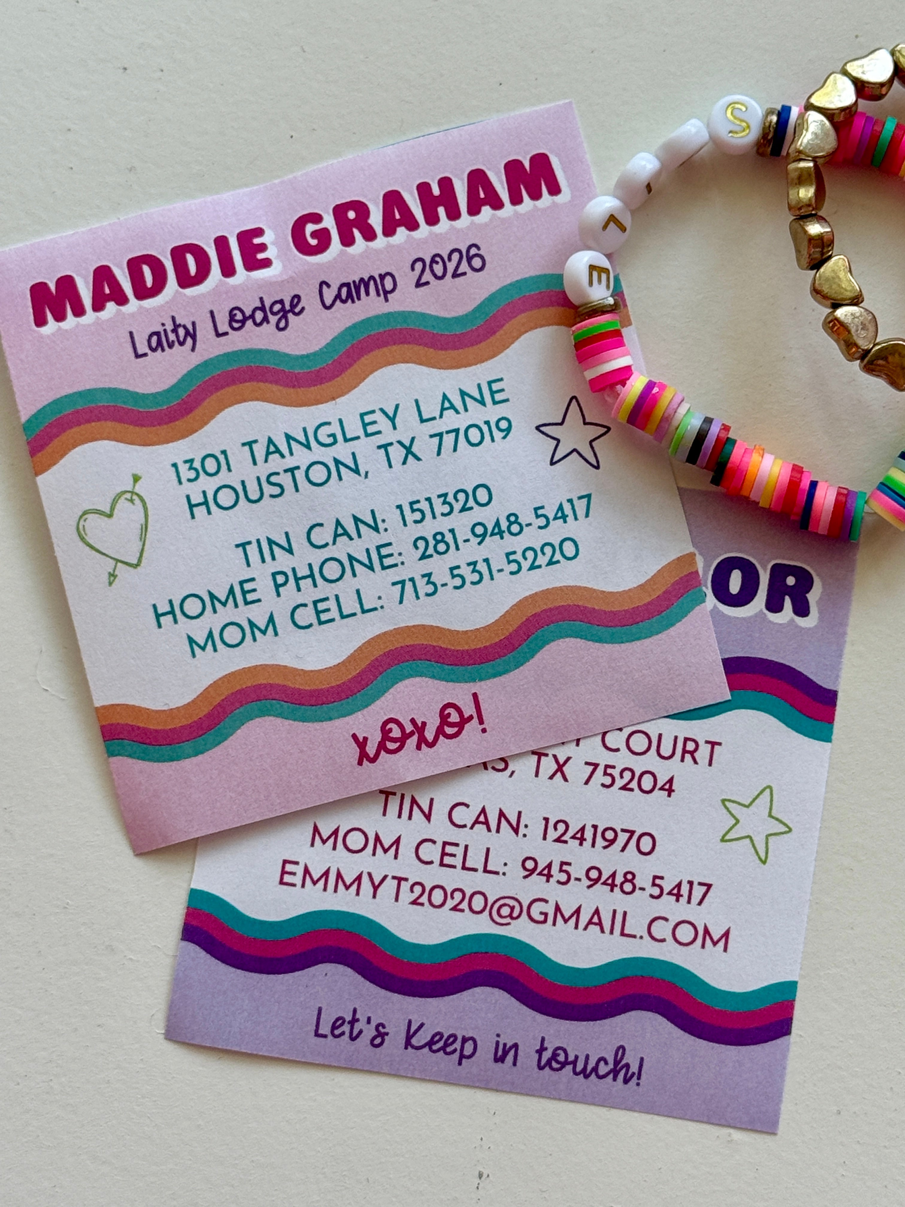 Camp Calling Cards
