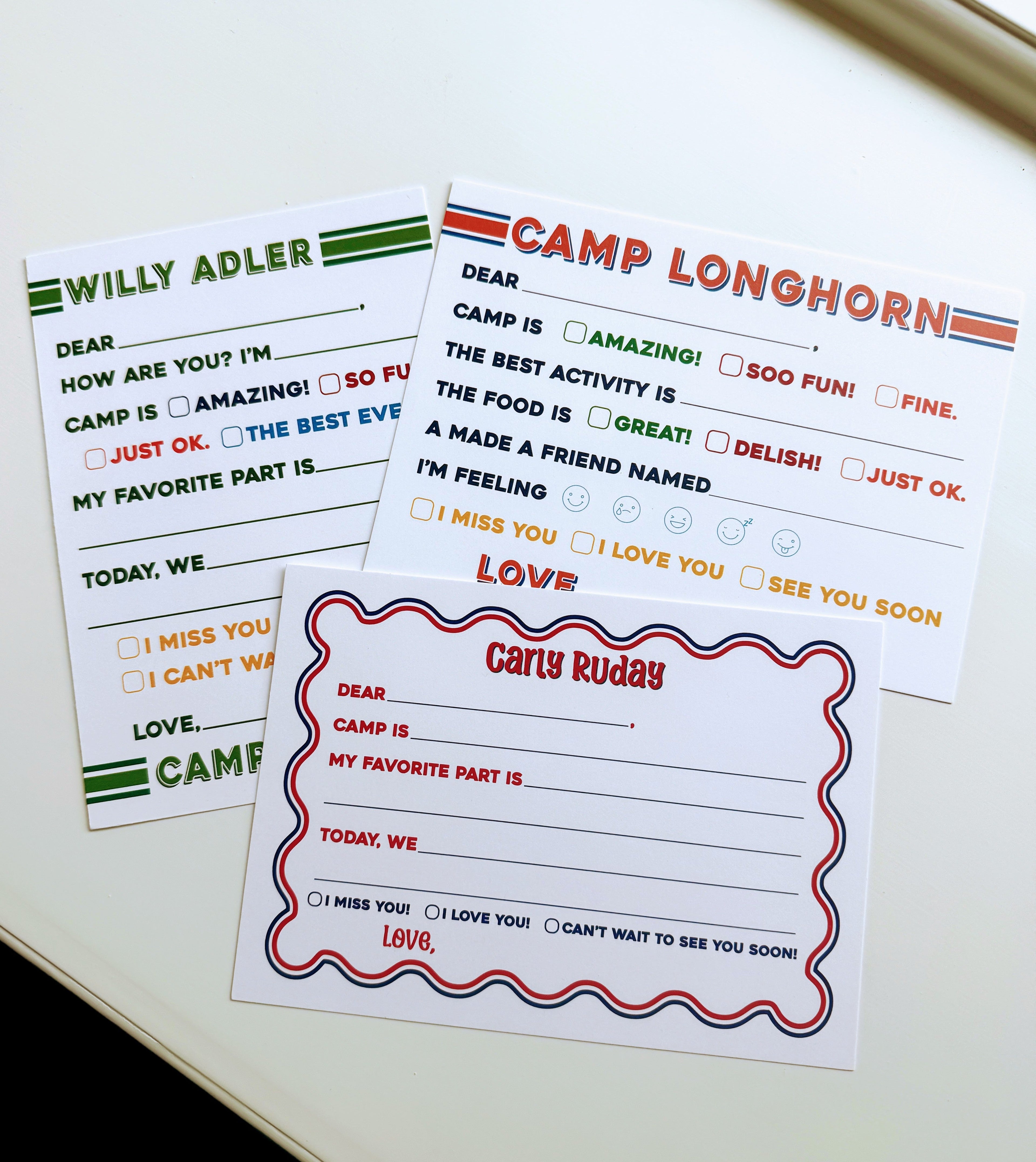 Camp Stationery