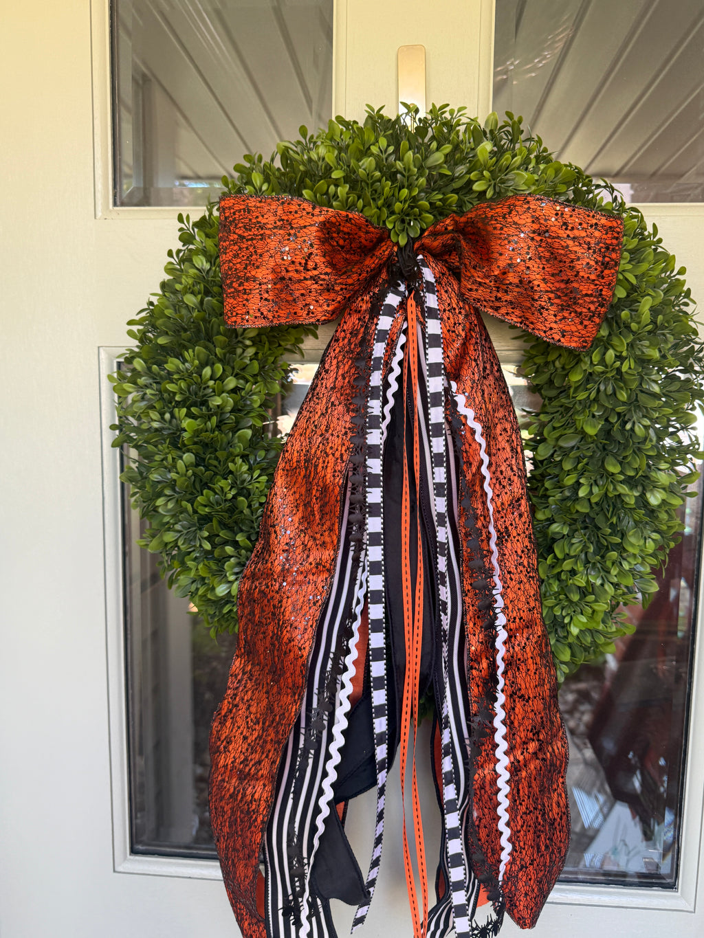 Premium Orange Web Wreath Ribbon