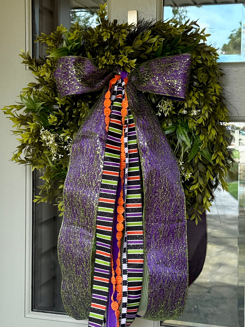 Standard Purple Web Wreath Ribbon
