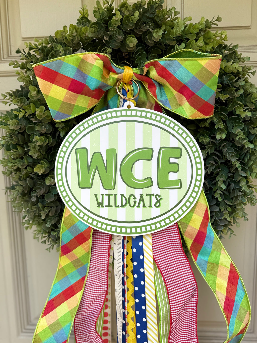 Striped School Wreath Charm