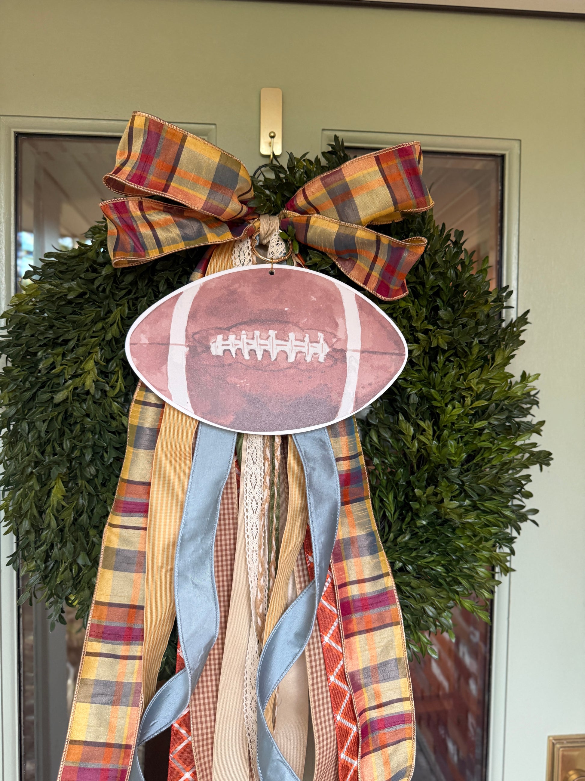 Football Wreath Charm
