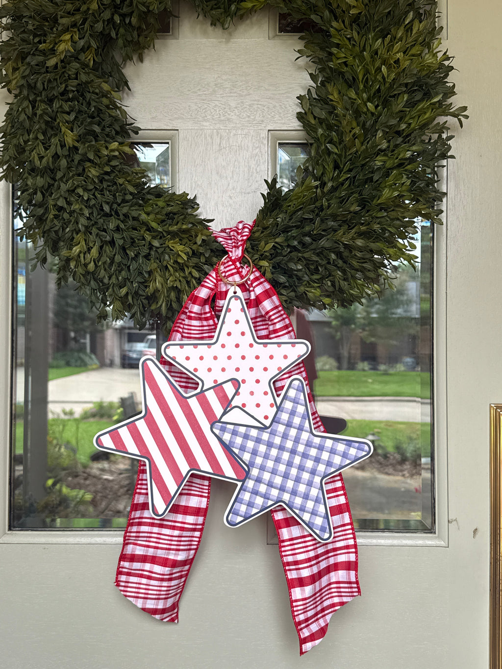 Red Plaid Ribbon Sash
