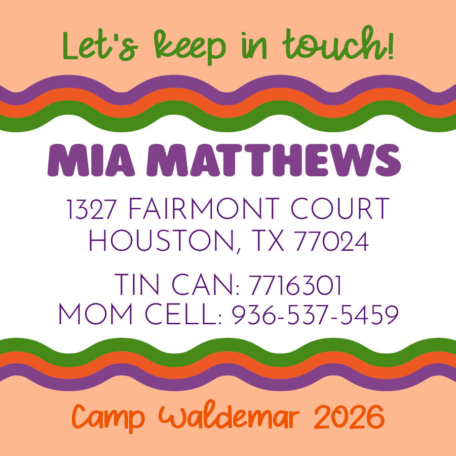 Scalloped Camp Calling Card