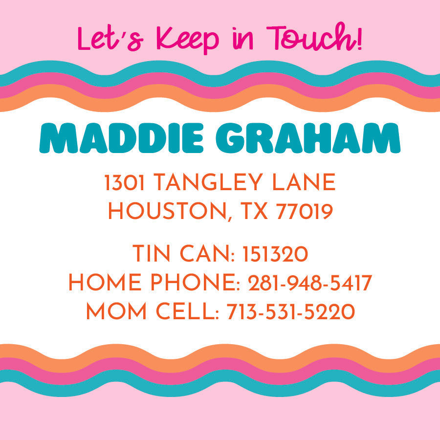 Scalloped Camp Calling Card