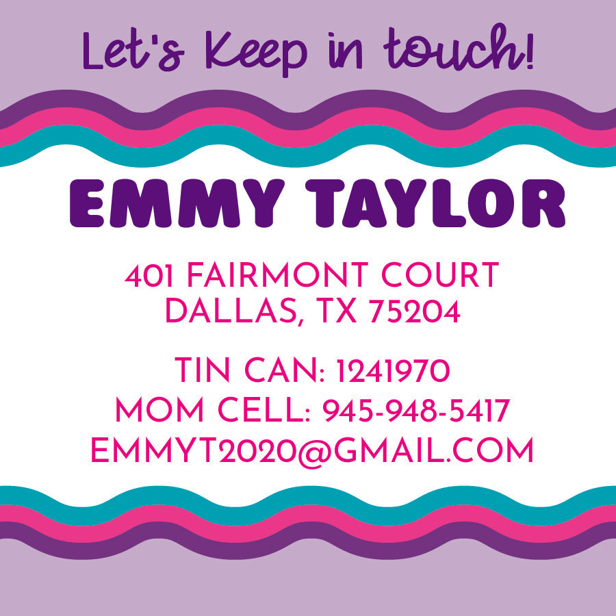Scalloped Camp Calling Card