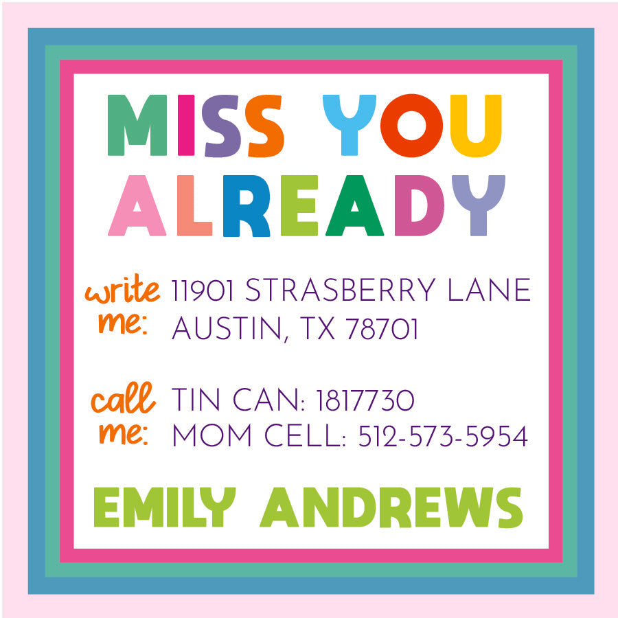 Rainbow Calling Card