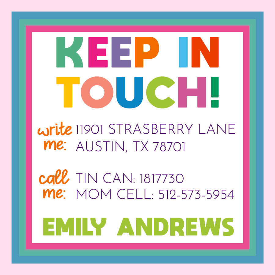 Rainbow Calling Card