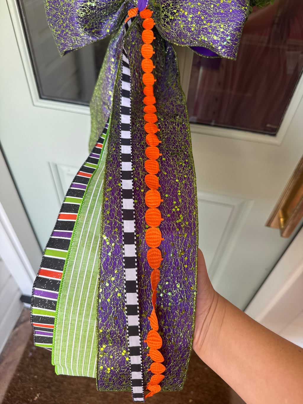 Standard Purple Web Wreath Ribbon