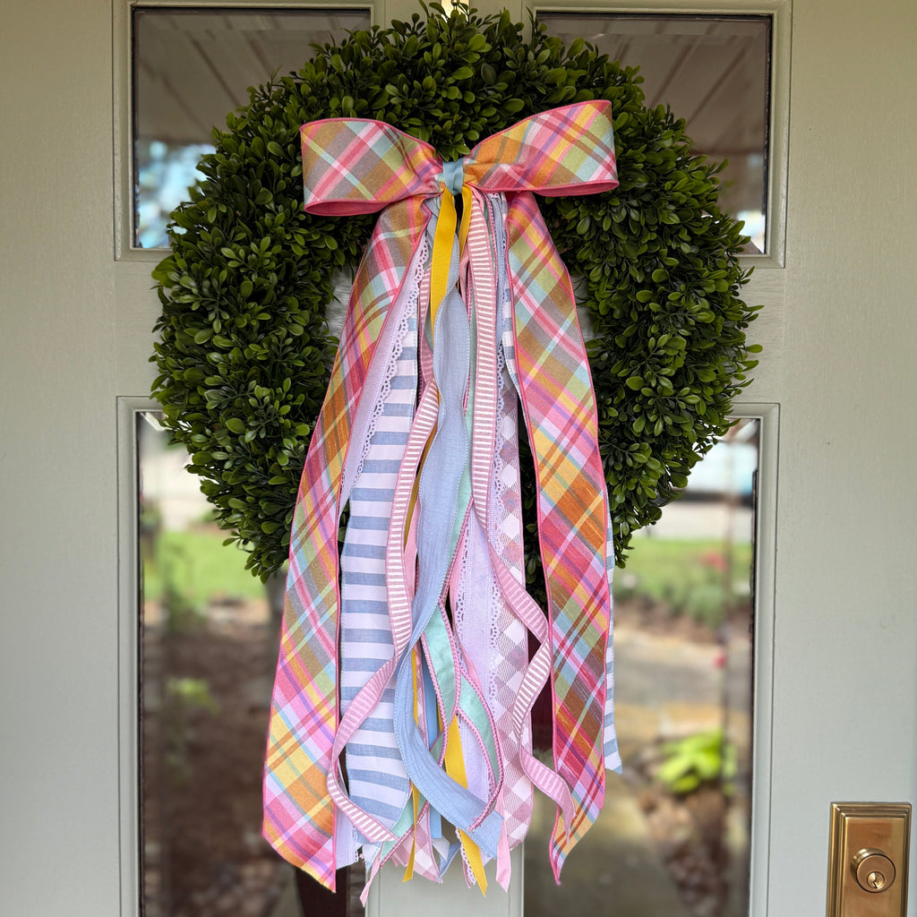 Sweet Pastels Wreath  Ribbon