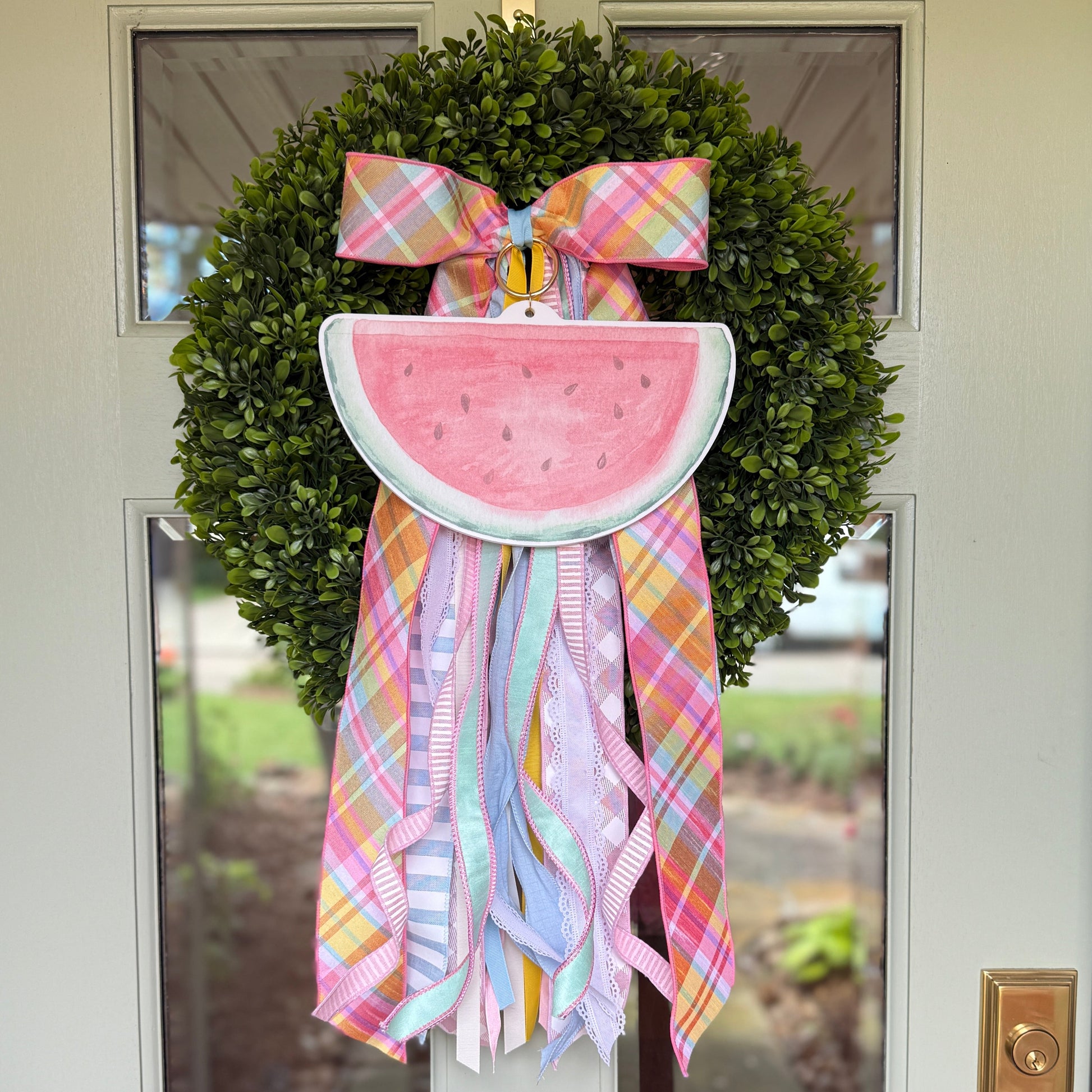 Sweet Pastels Wreath  Ribbon