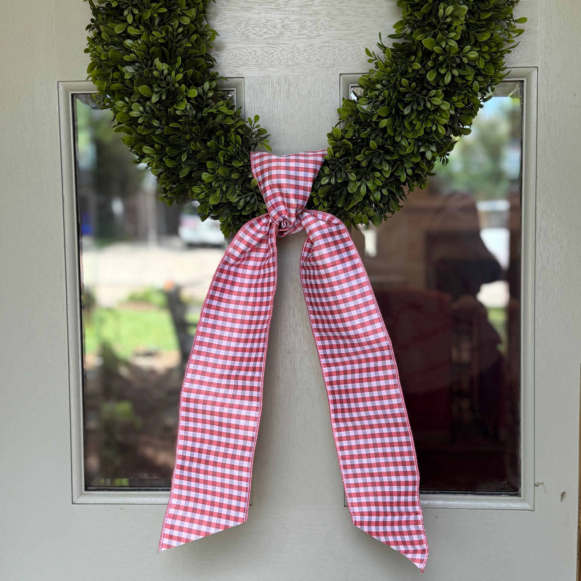 Pink Plaid Ribbon Sash
