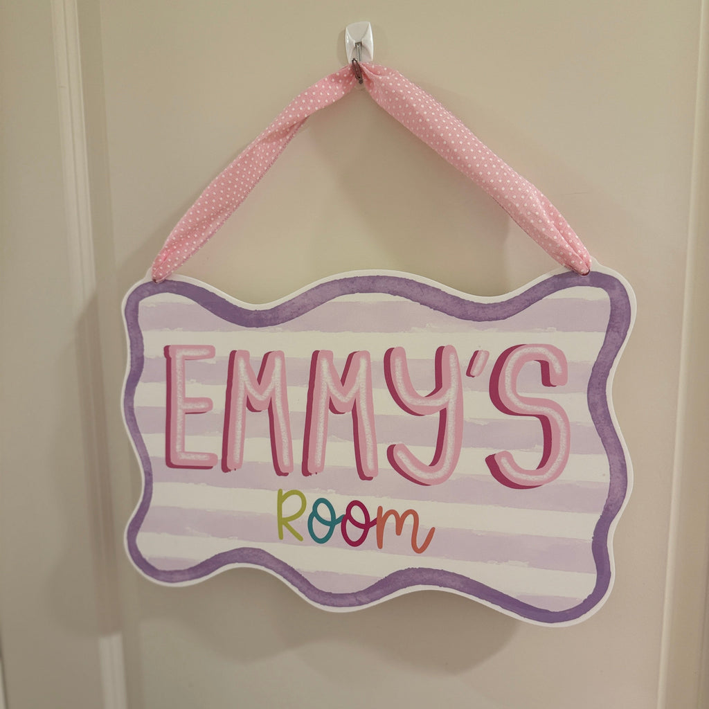Wavy Stripe Door Sign