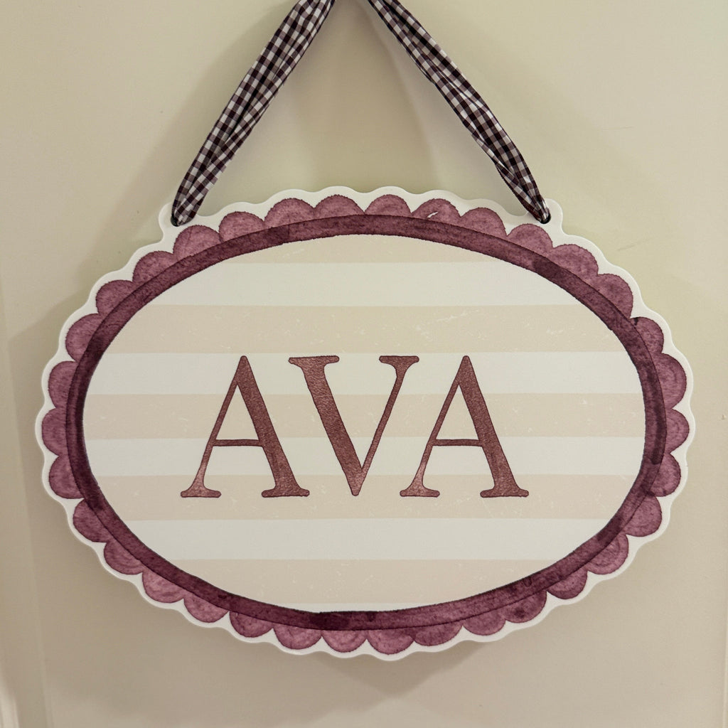 College Scallop Door Sign