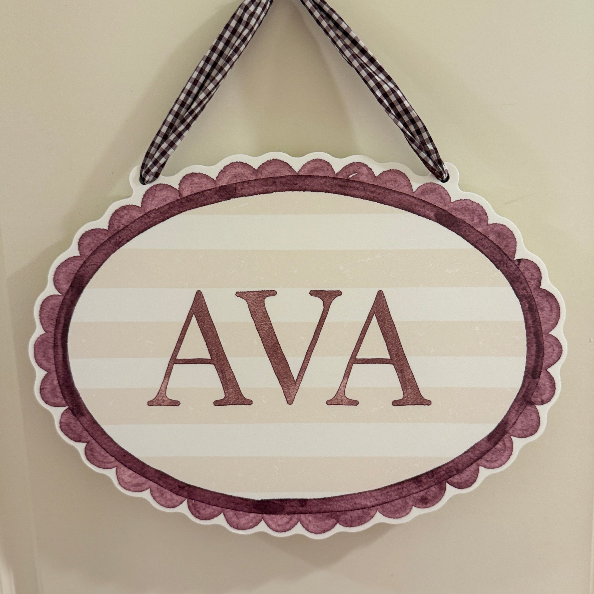 College Scallop Door Sign