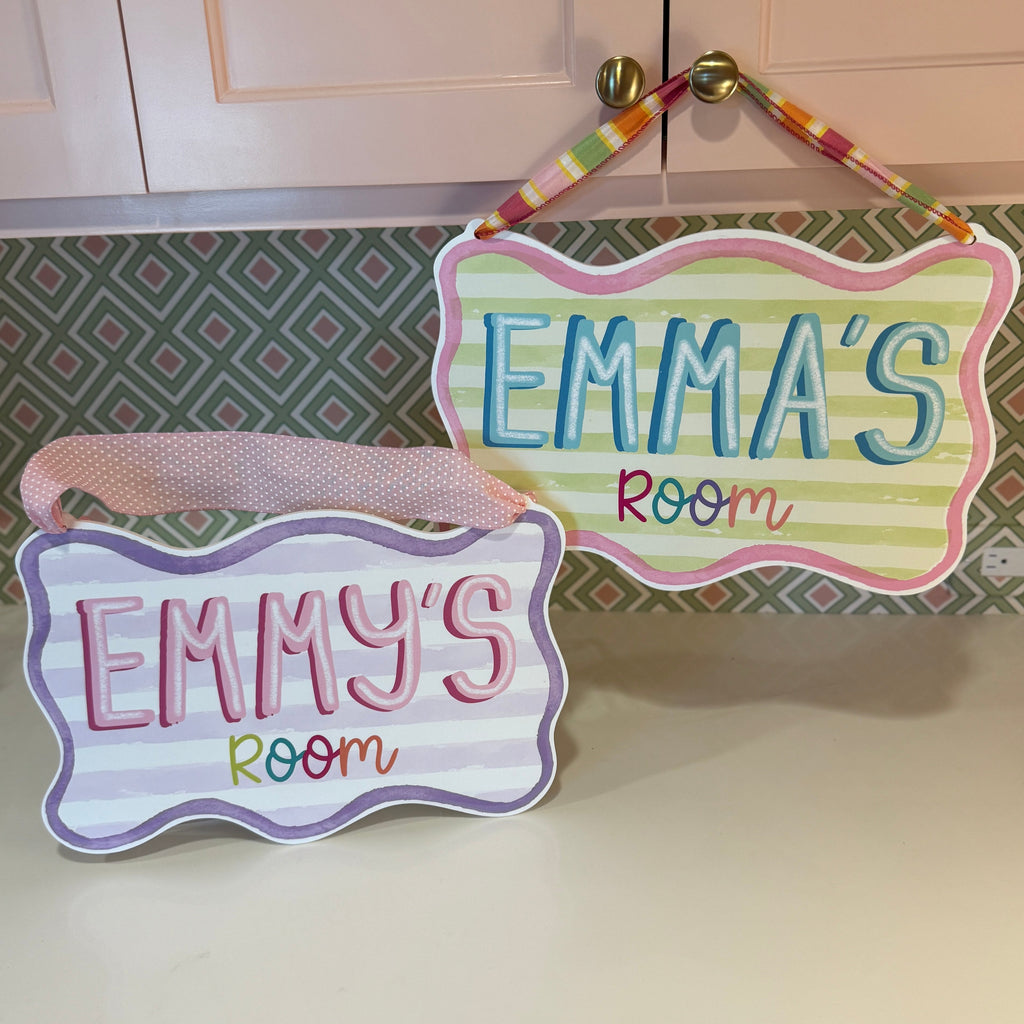 Wavy Stripe Door Sign