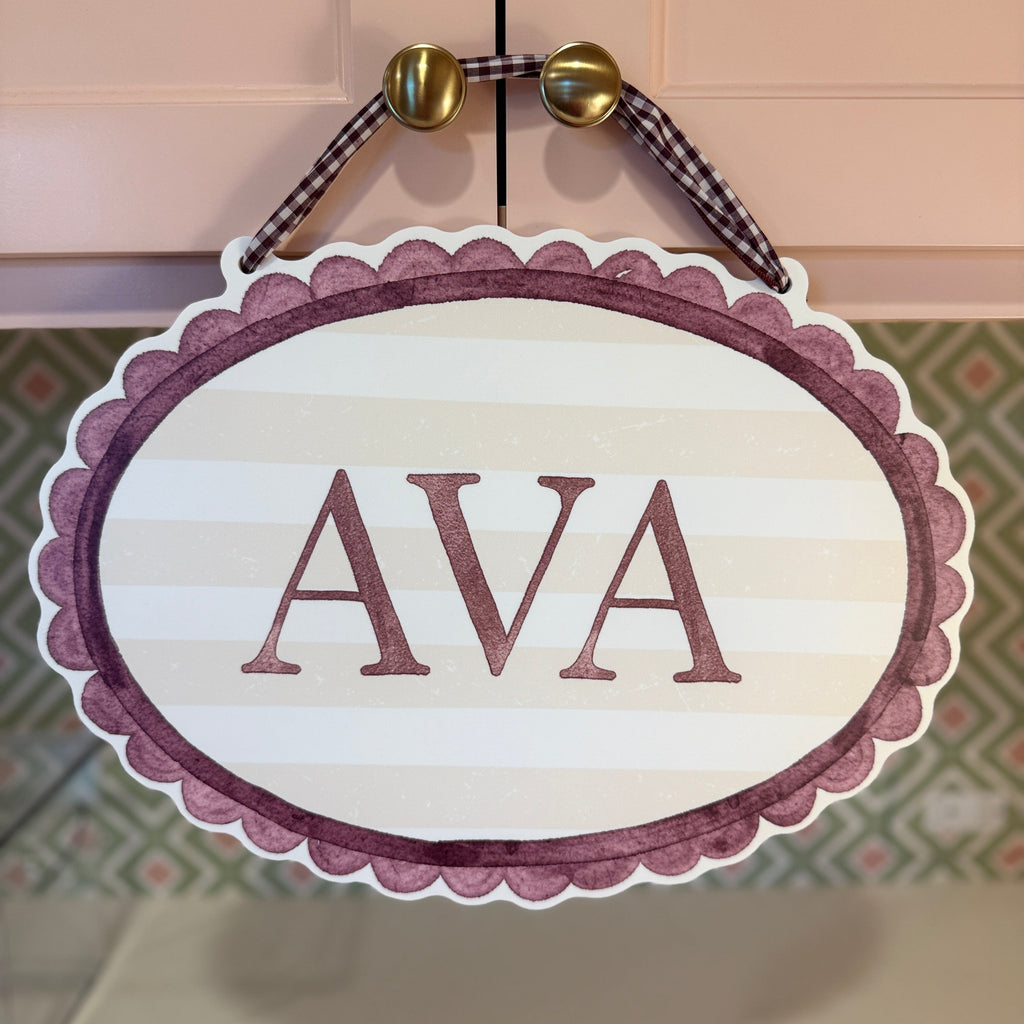 College Scallop Door Sign
