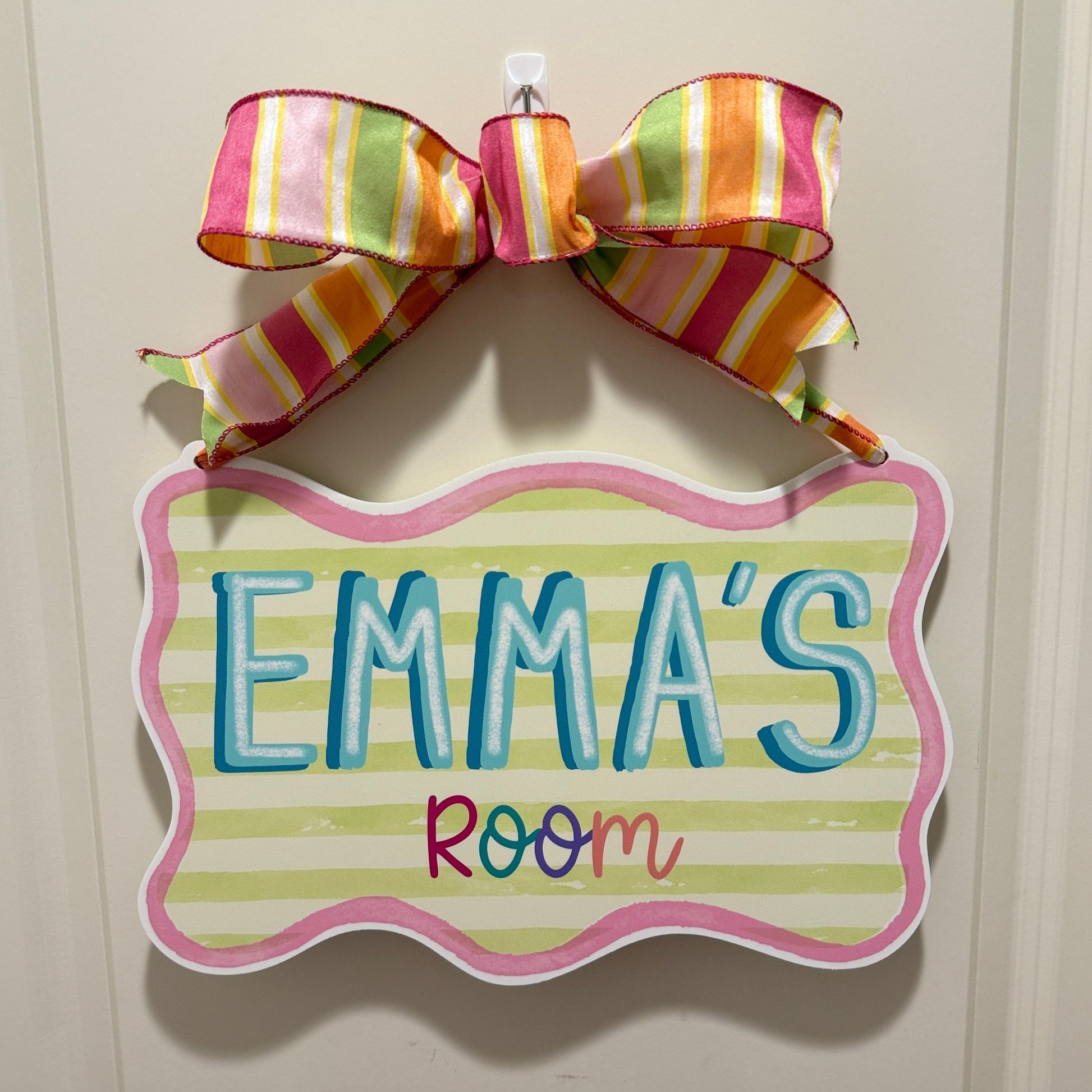 Wavy Stripe Door Sign