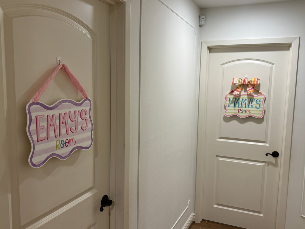 Wavy Stripe Door Sign
