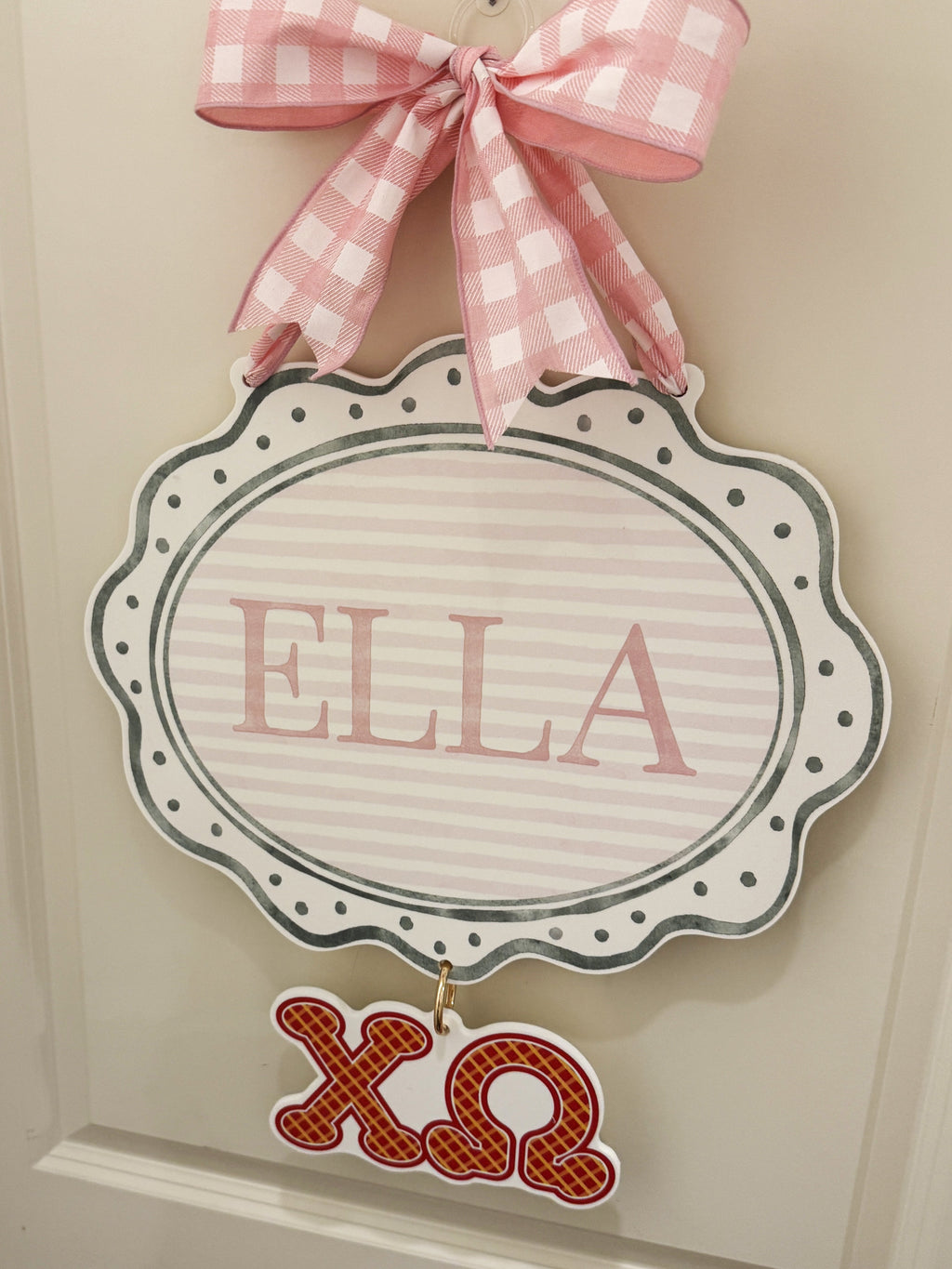 Watercolor Scallop Door Sign