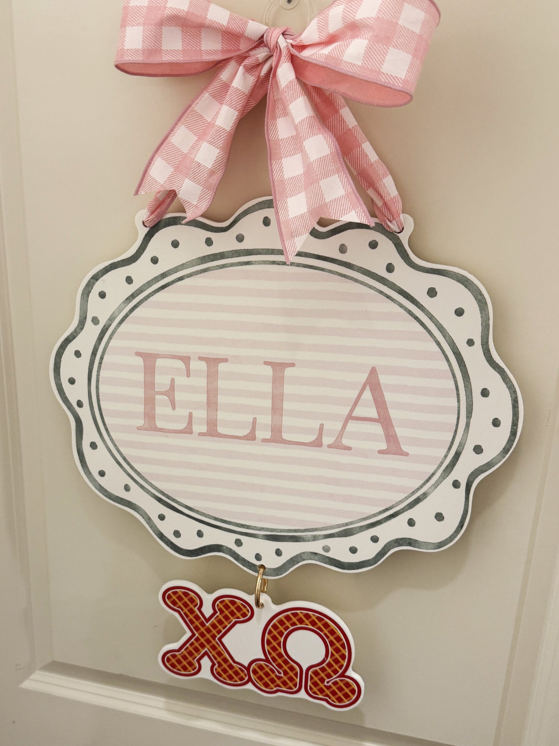 Watercolor Scallop Door Sign