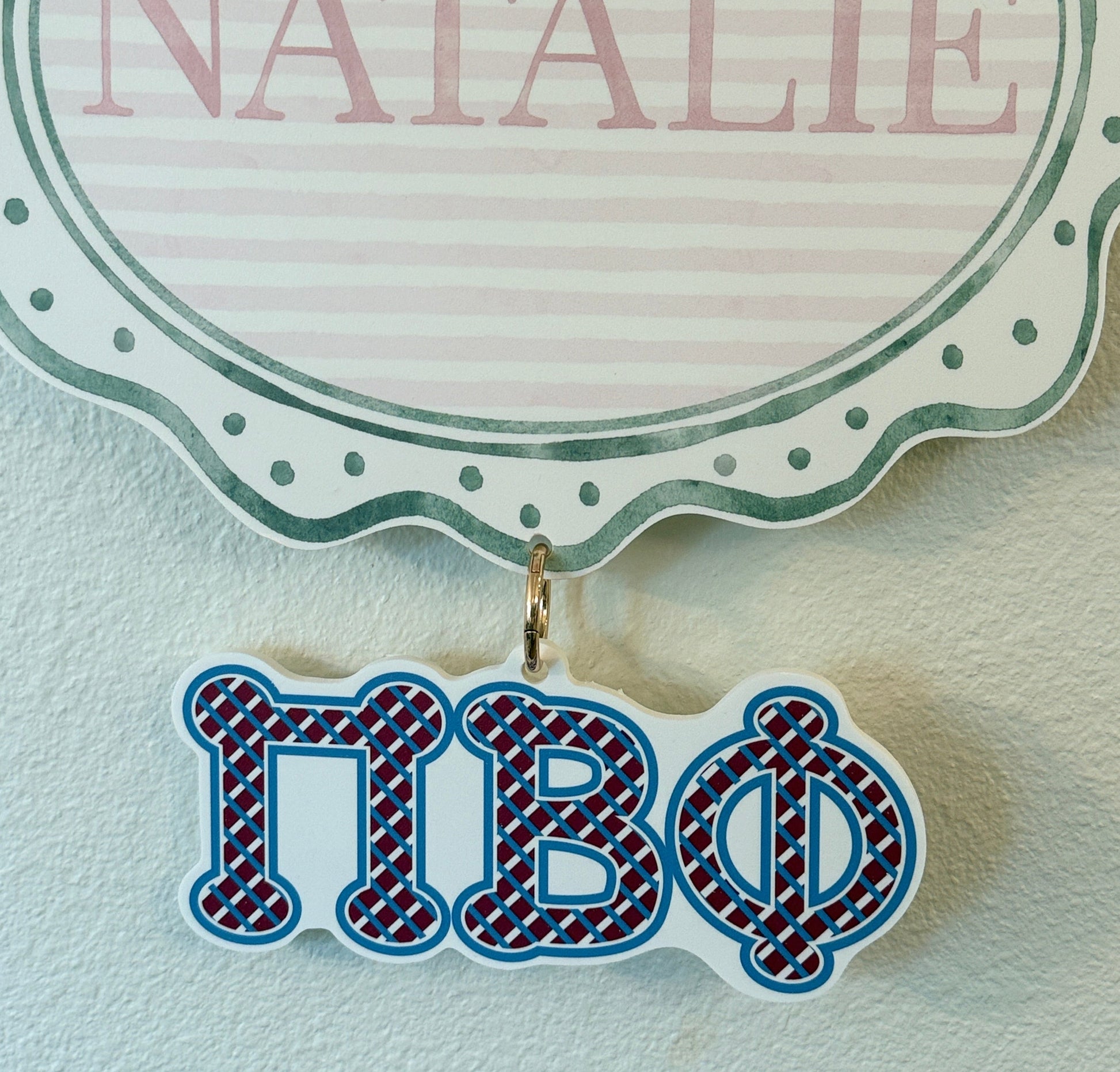 Watercolor Scallop Door Sign
