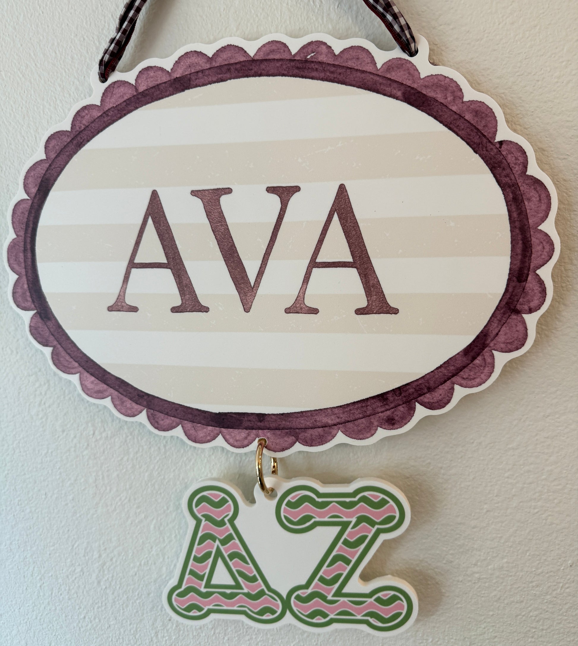 College Scallop Door Sign