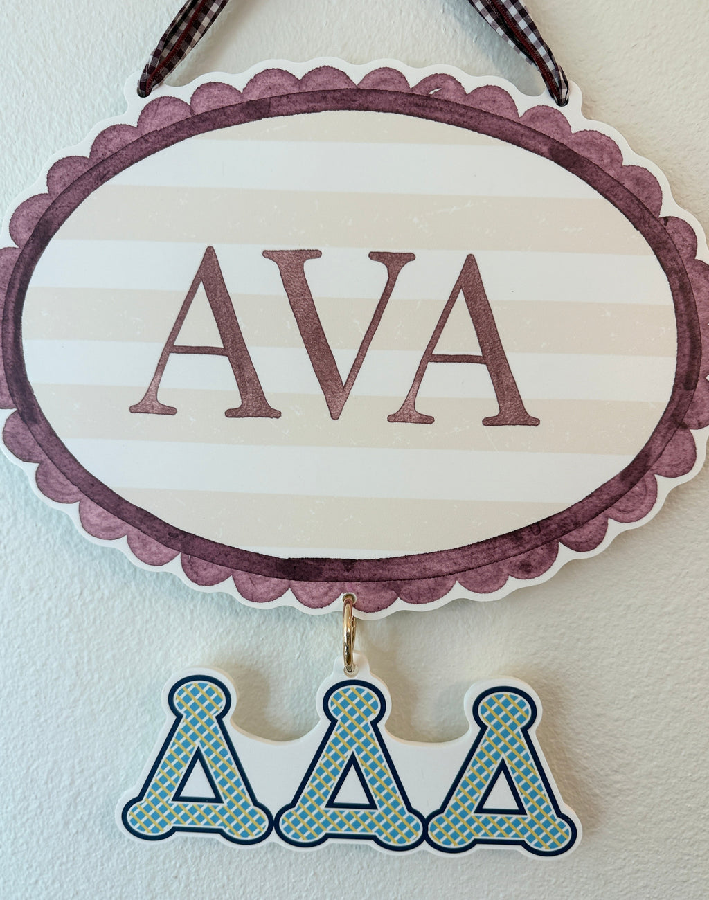 College Scallop Door Sign