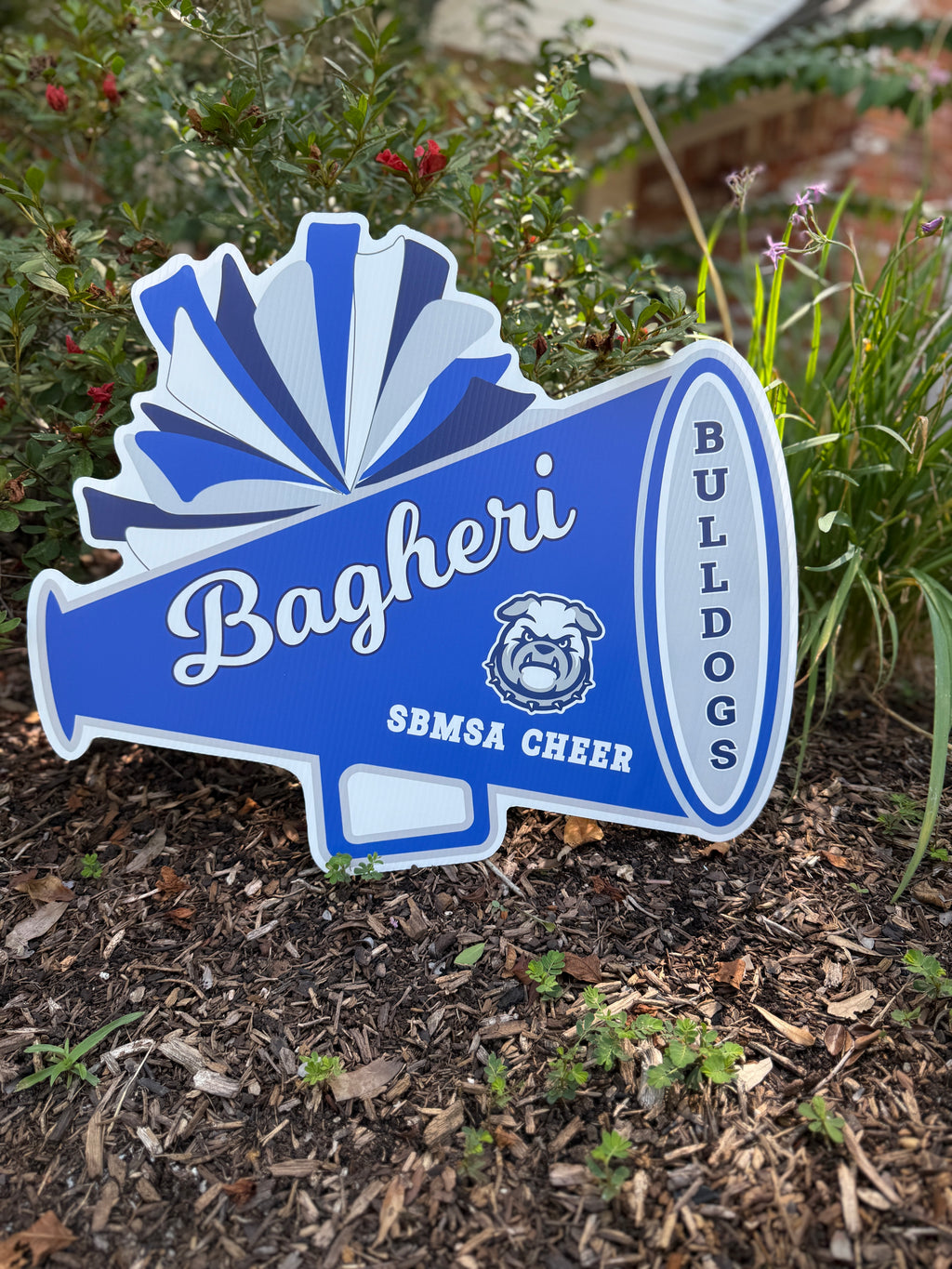 Megaphone Cheer Yard Sign