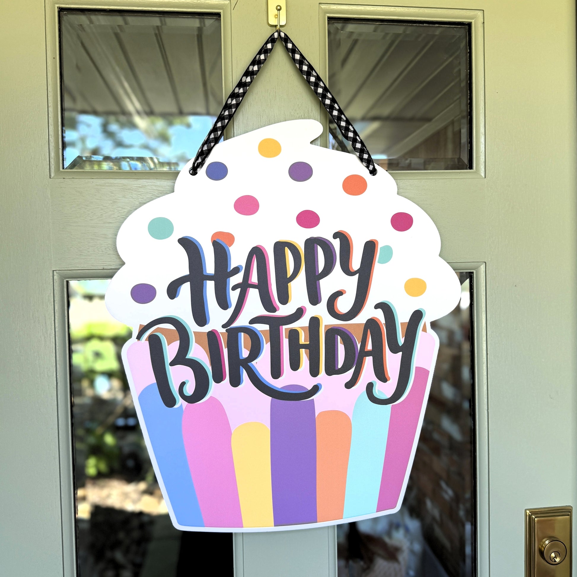 Birthday Cupcake Door Hanger