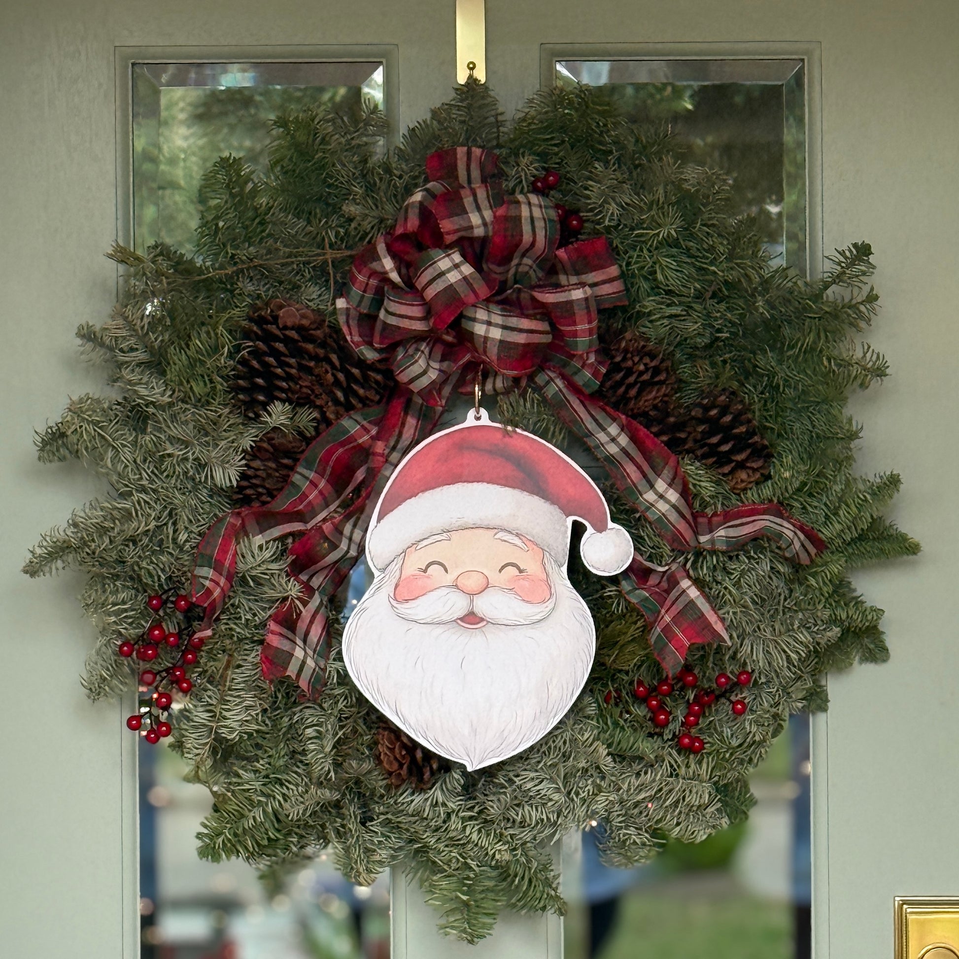 Santa Wreath Charm