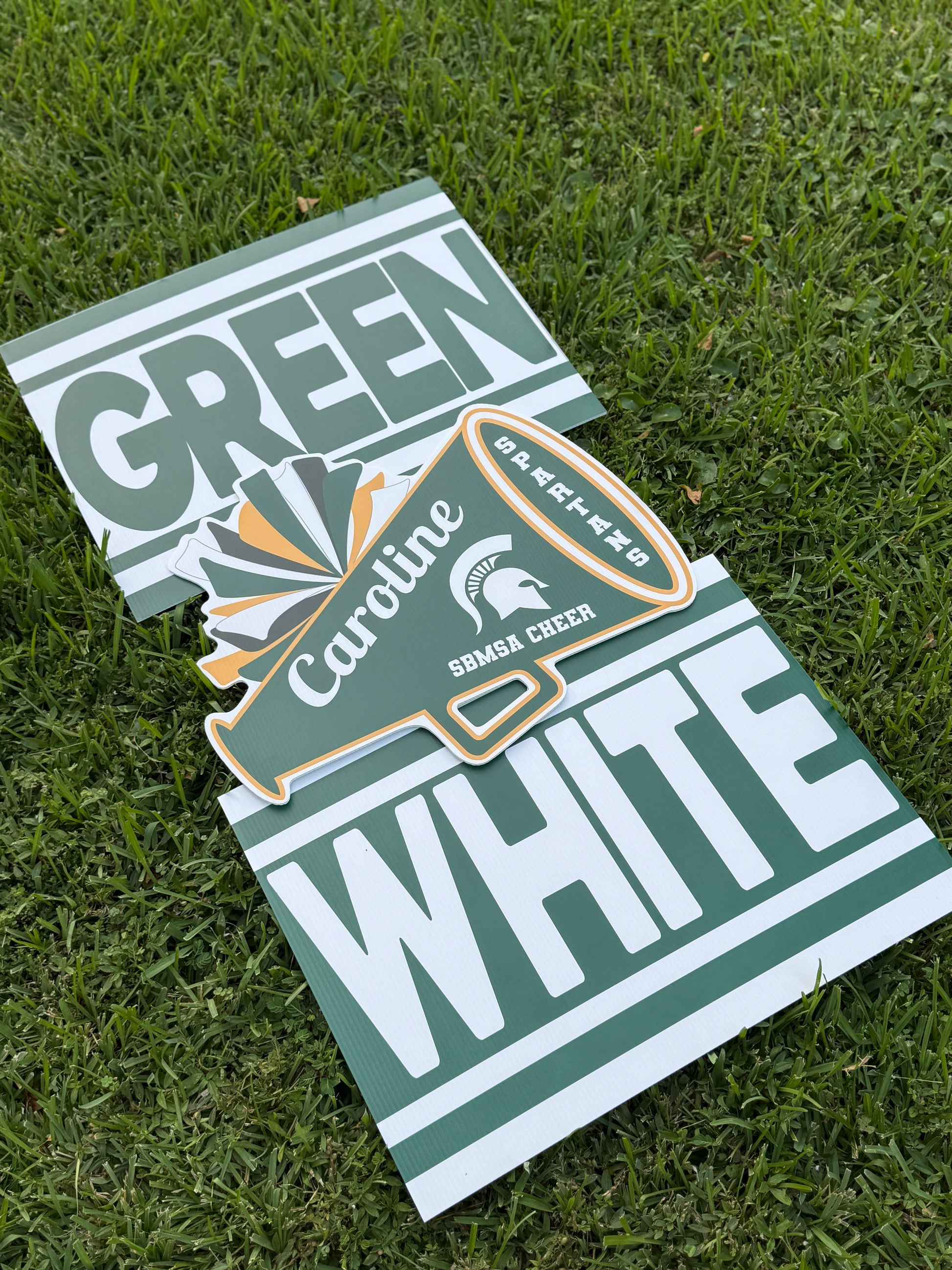 Megaphone Cheer Yard Sign