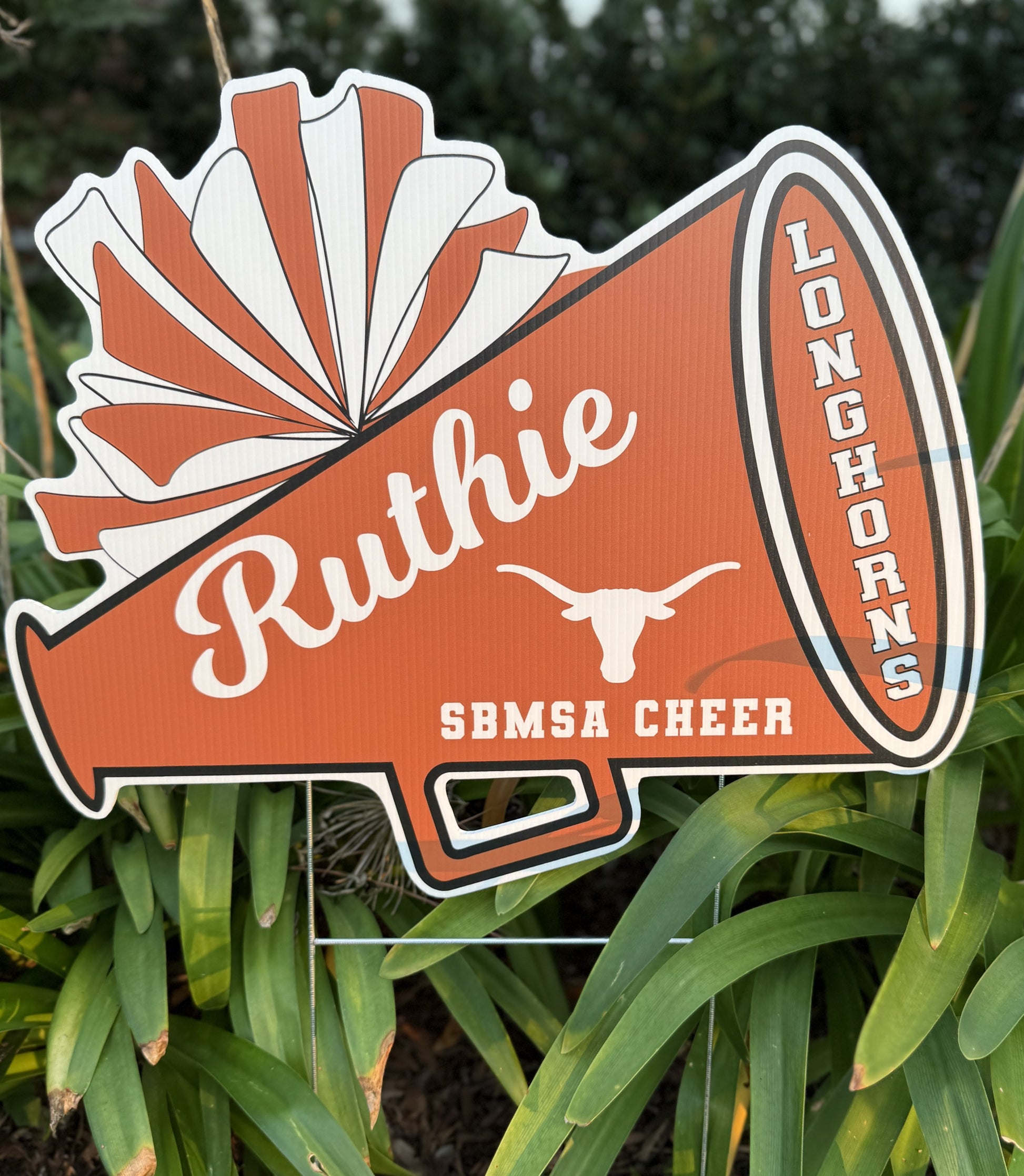 Megaphone Cheer Yard Sign