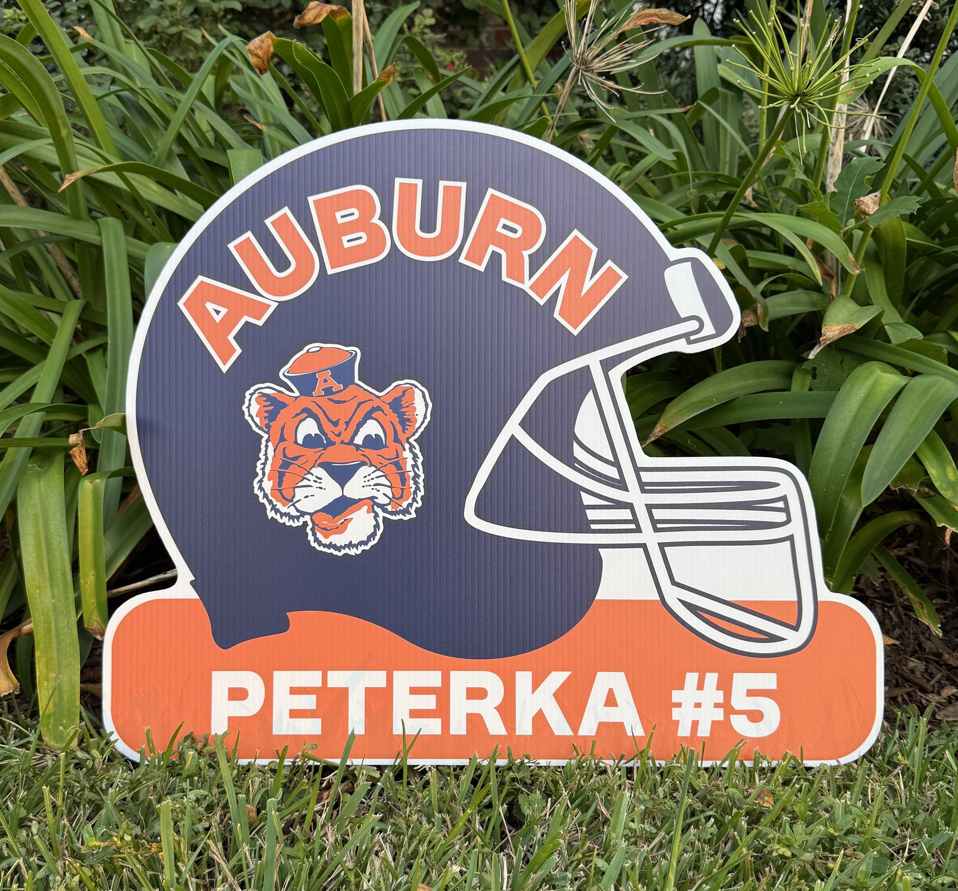 Helmet Yard Sign