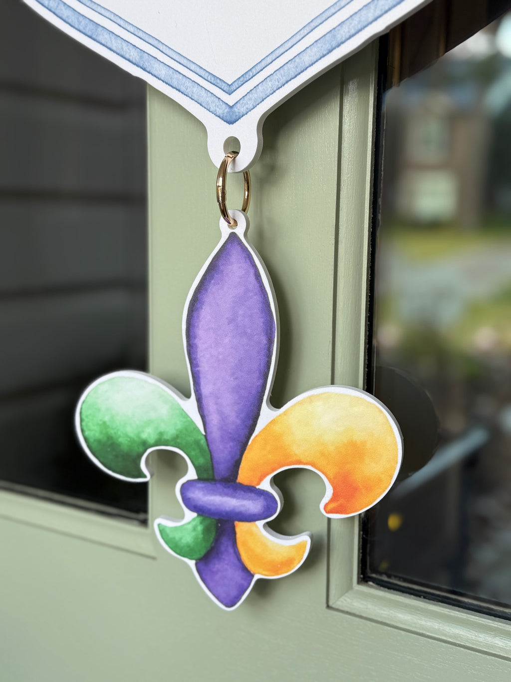 Mardi Gras Crest Charm