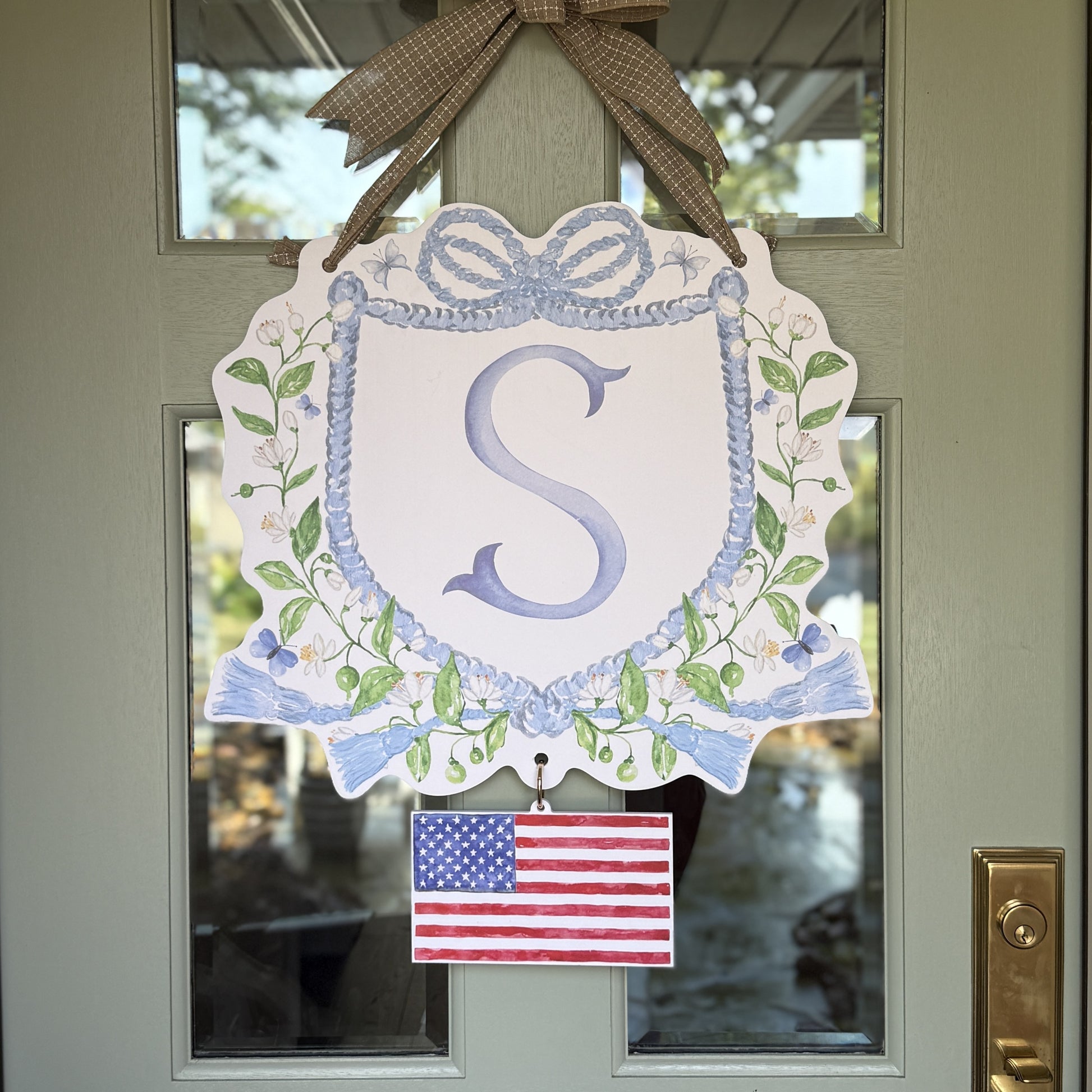American Flag Crest Charm