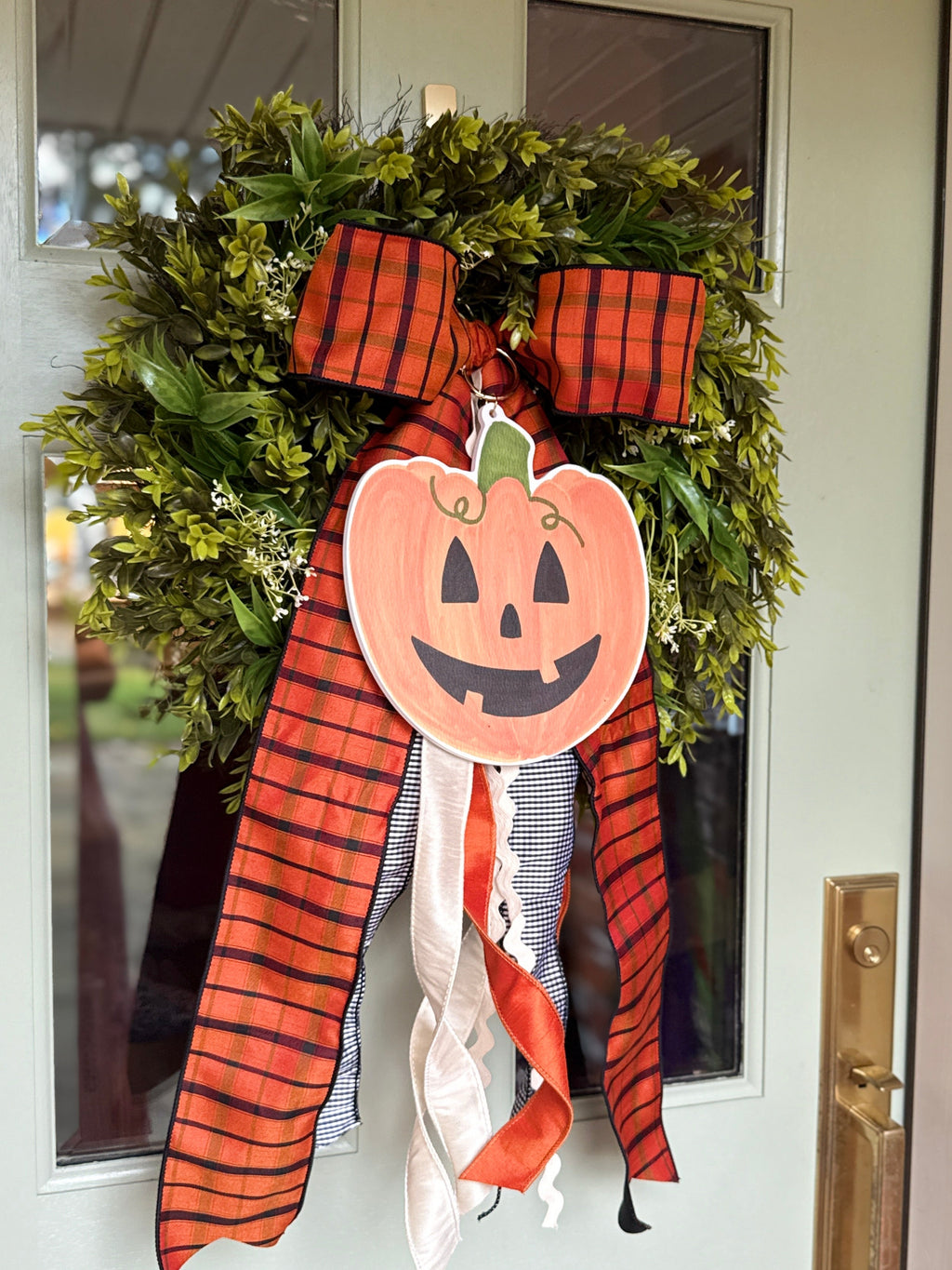 Double Sided Pumpkin Wreath Charm