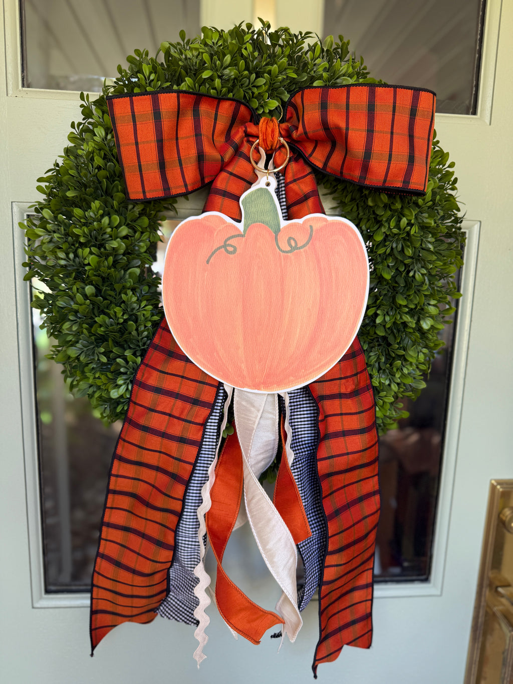 Double Sided Pumpkin Wreath Charm