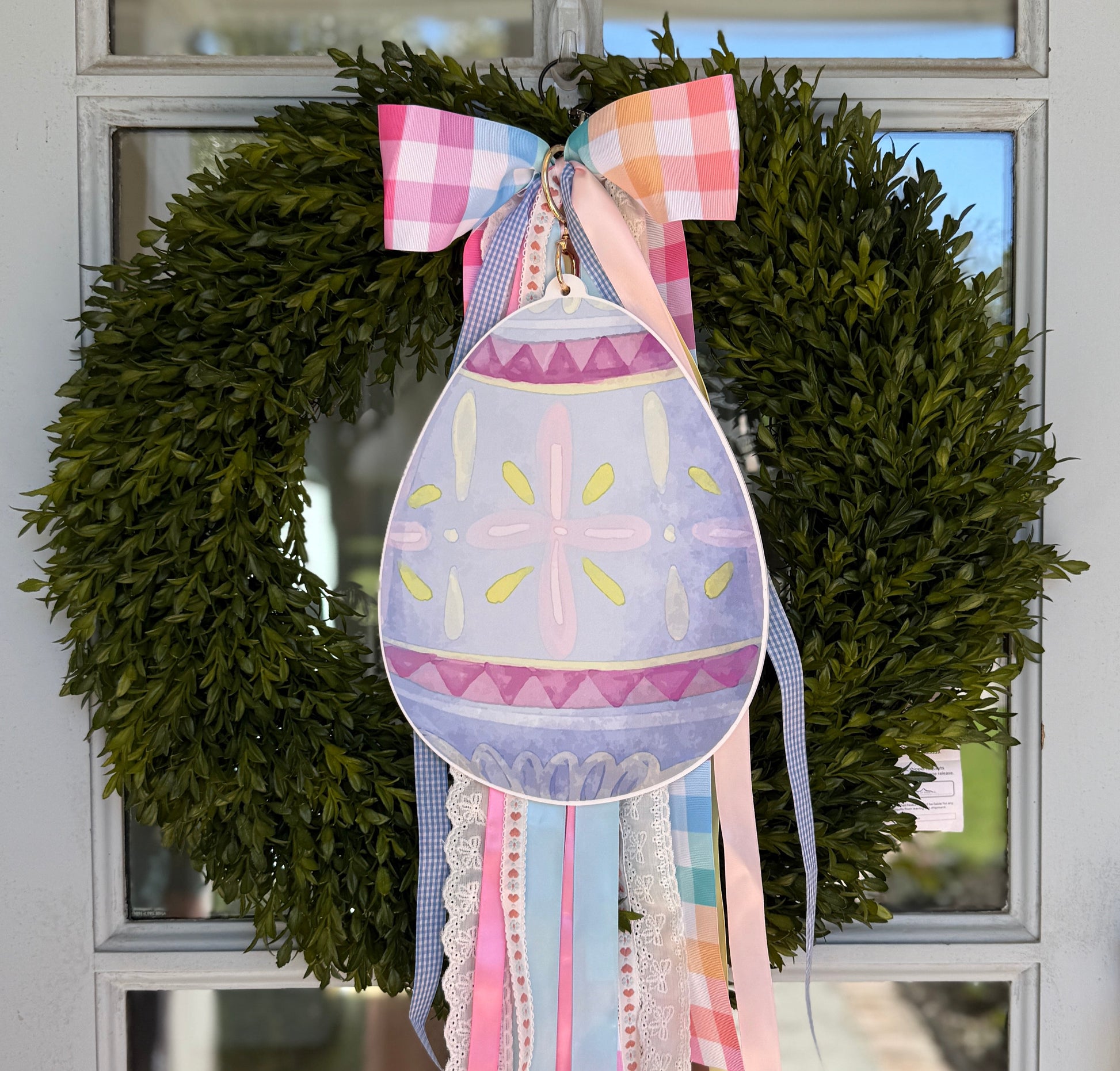 Blue Egg Wreath Charm