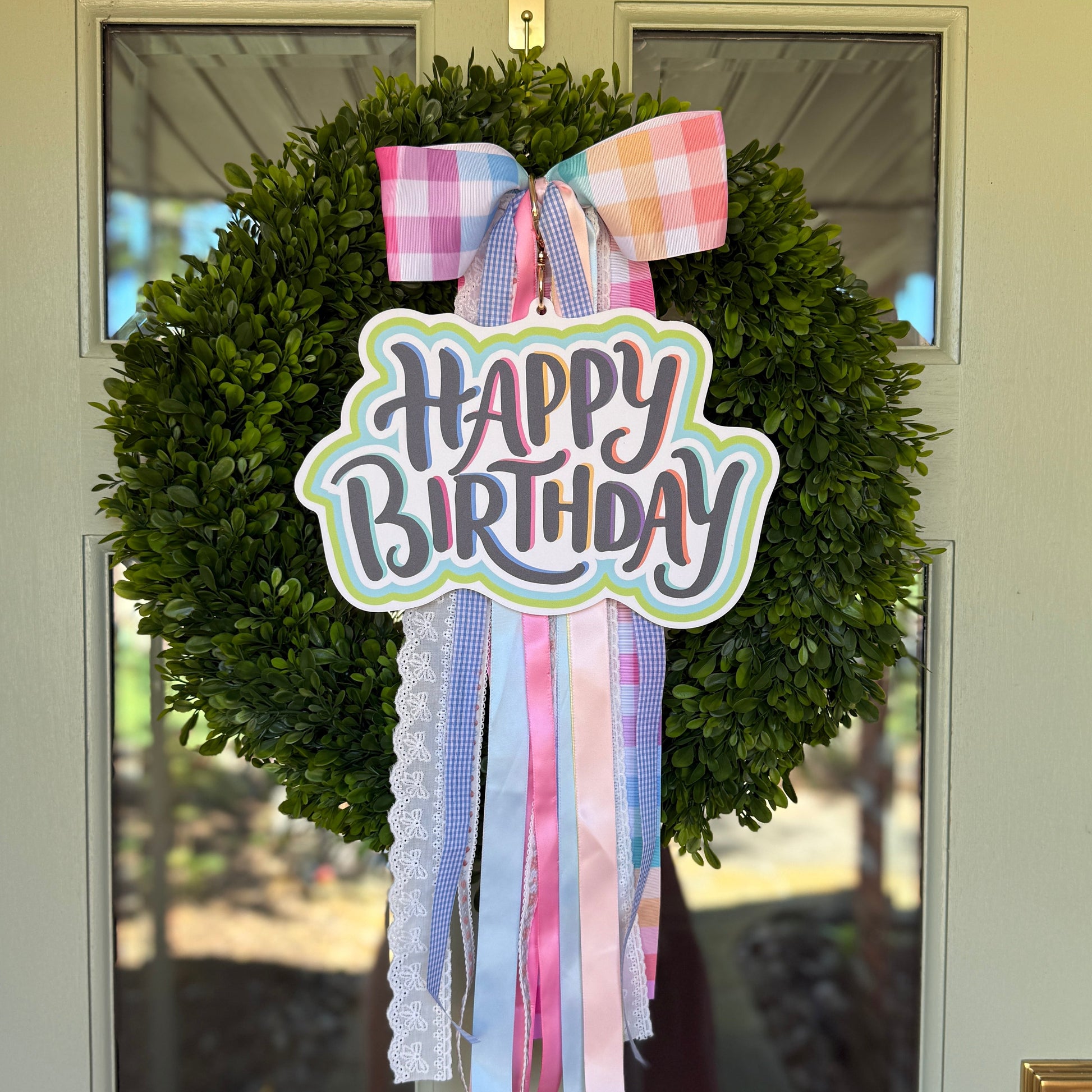 Happy Birthday Wreath Charm