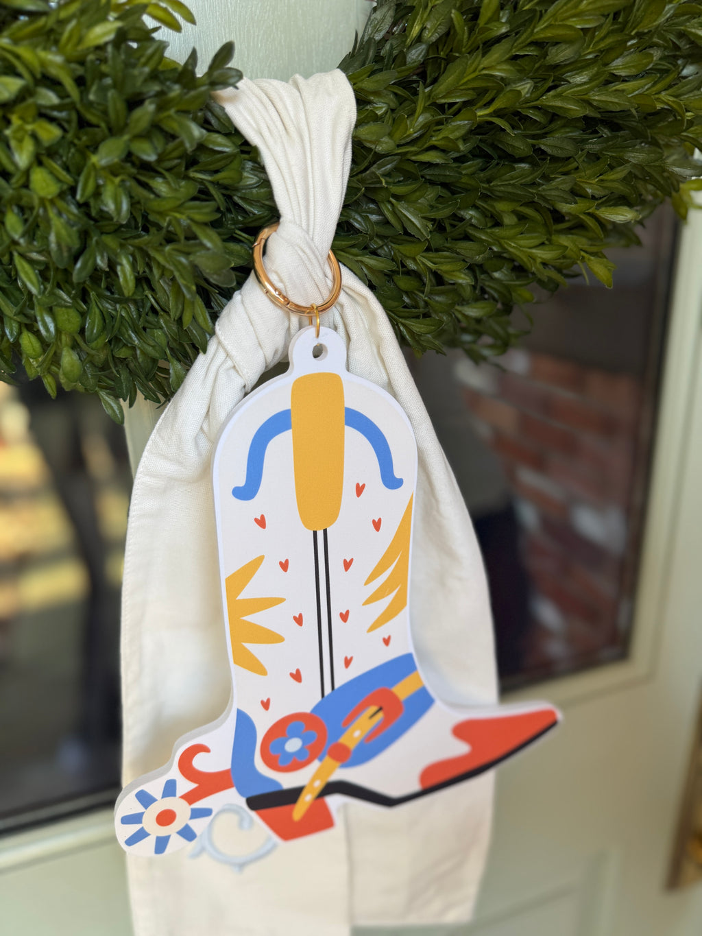 Spur Boot Wreath Charm