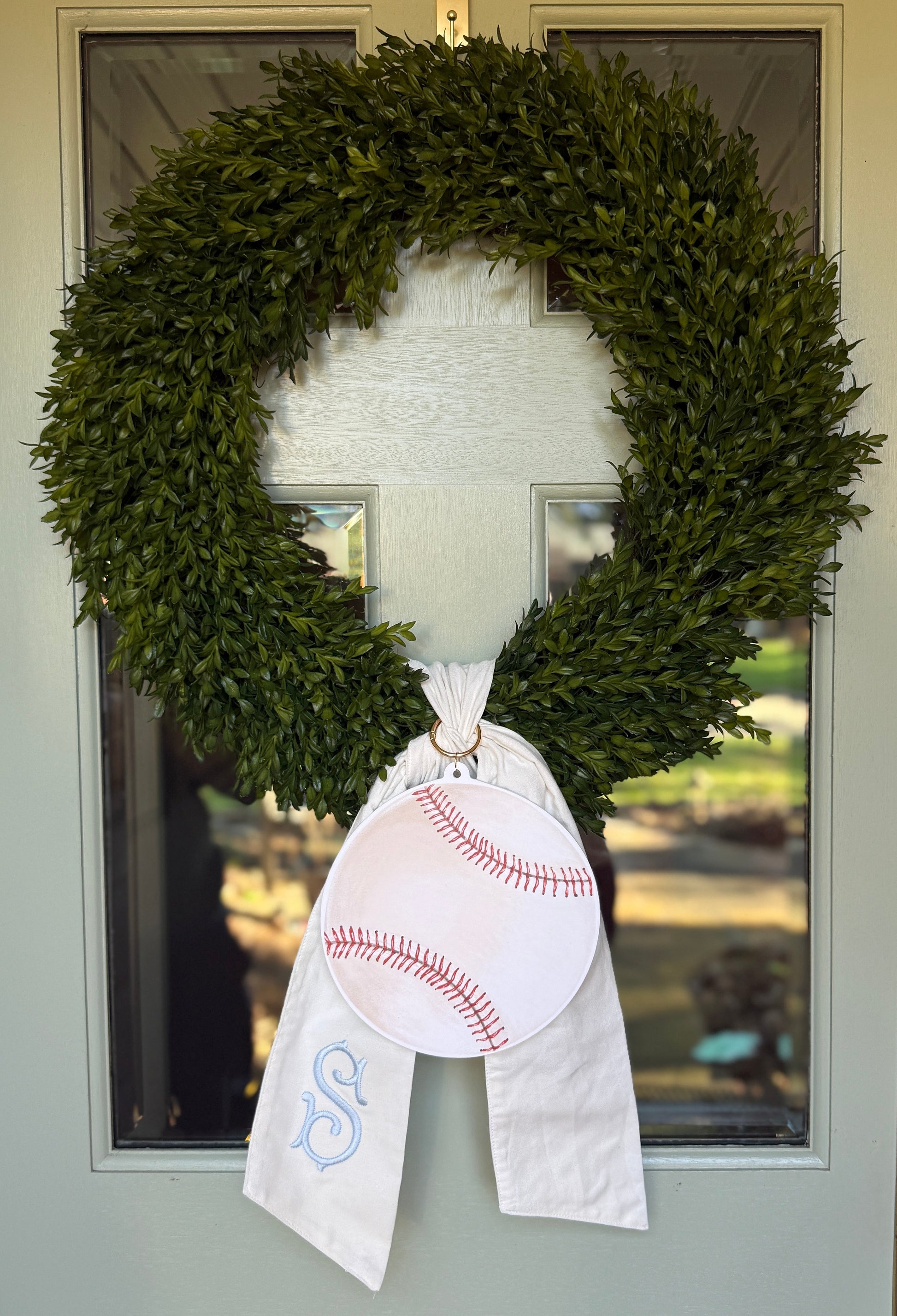 Baseball Wreath Charm