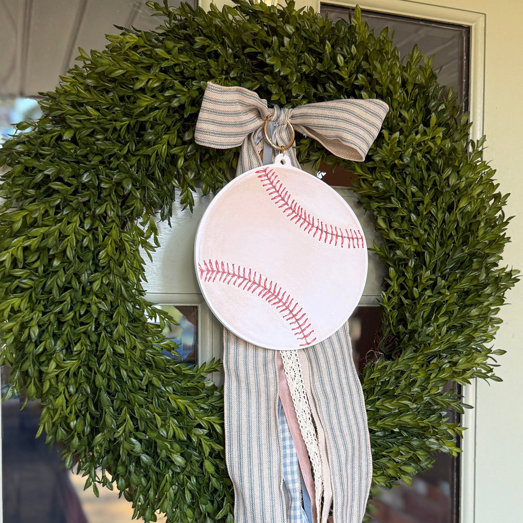 Baseball Wreath Charm