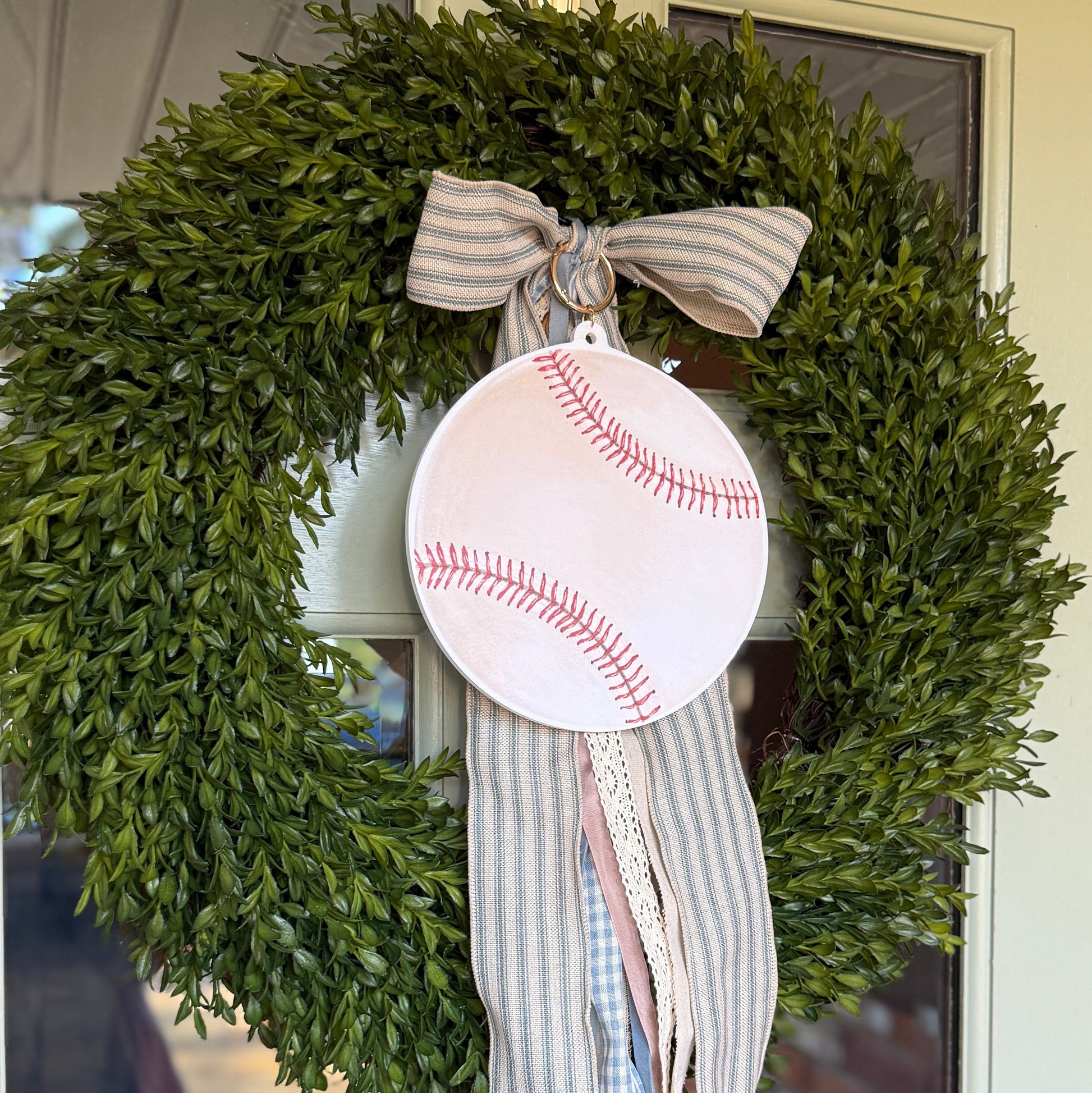 Baseball Wreath Charm