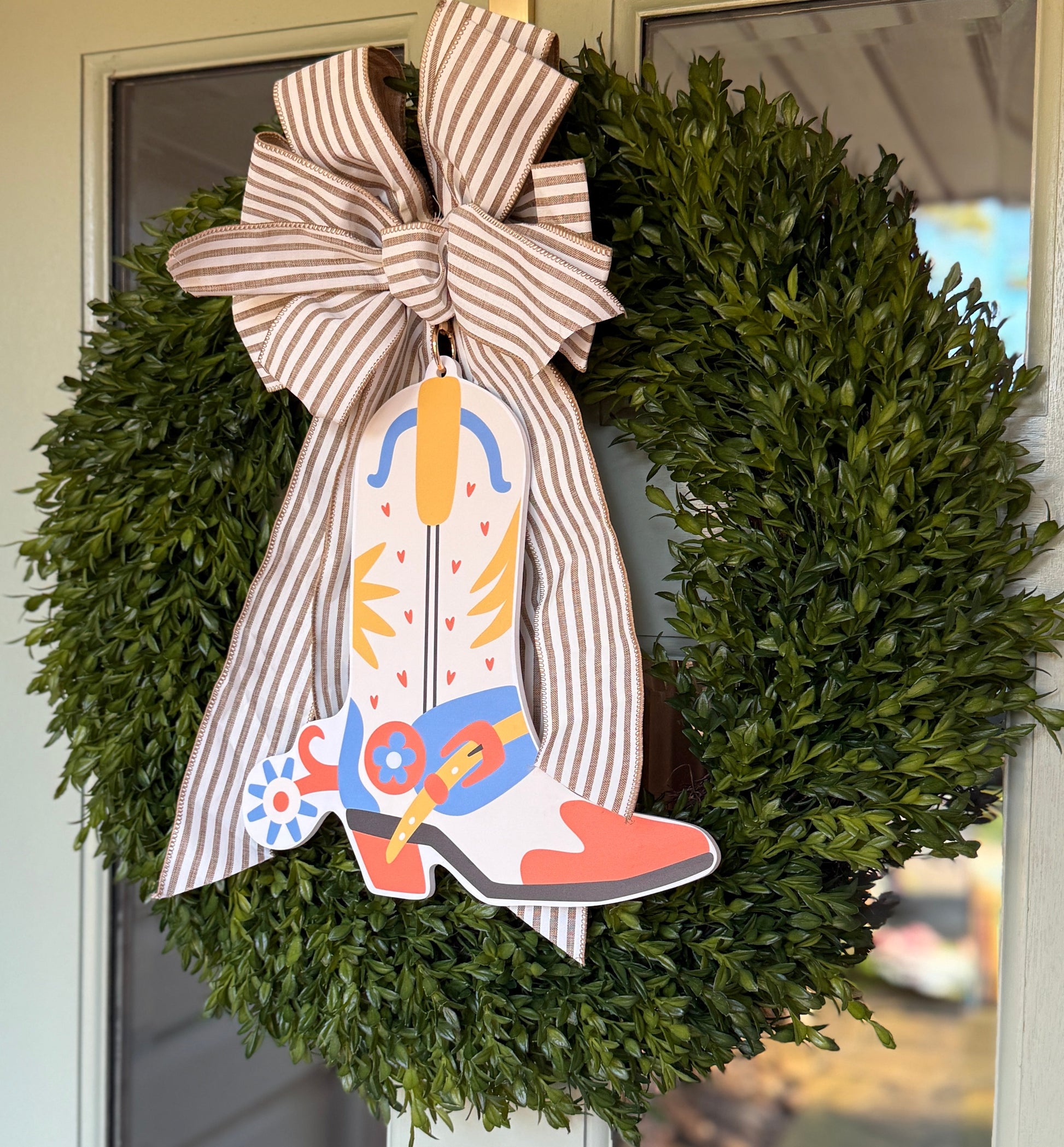 Spur Boot Wreath Charm