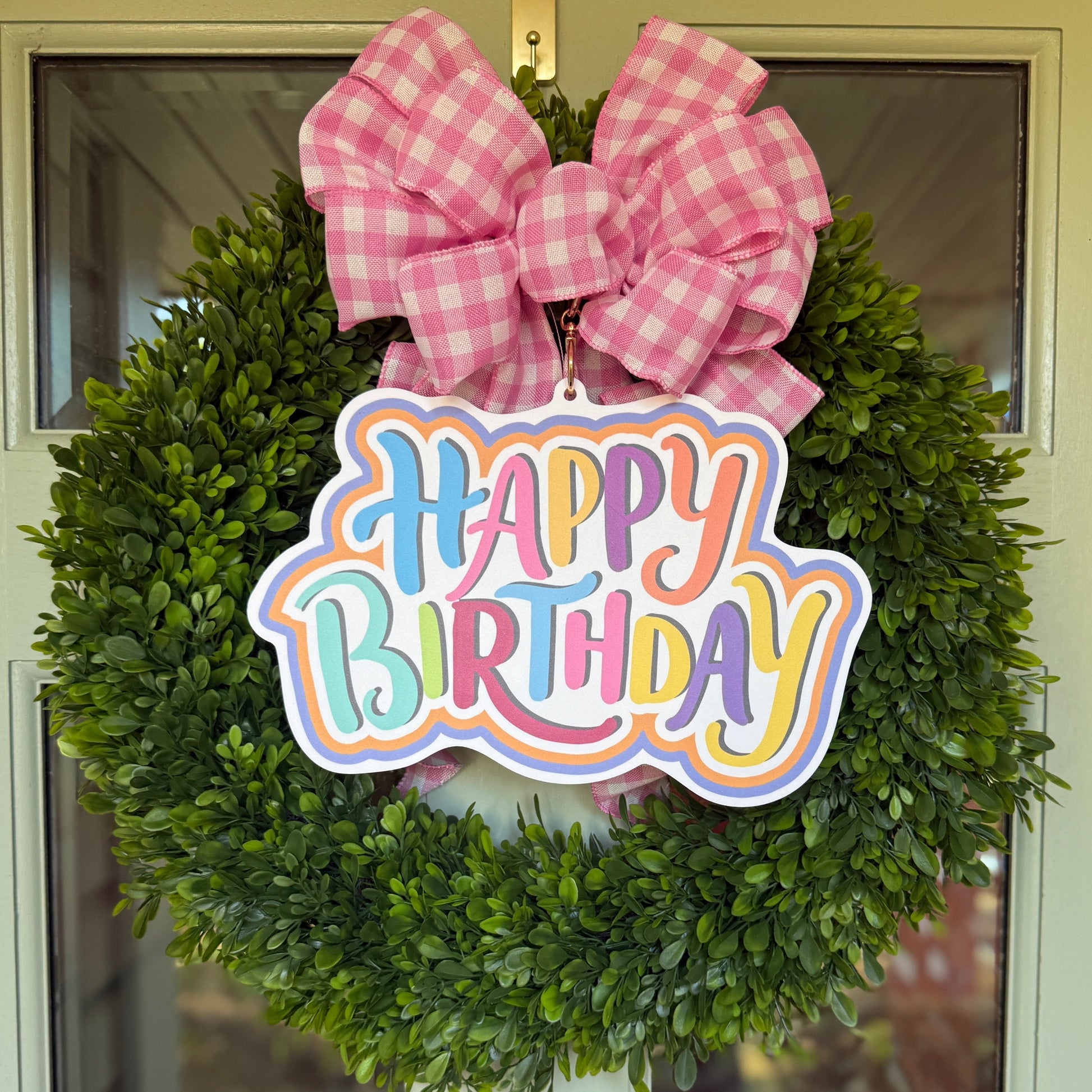 Happy Birthday Wreath Charm