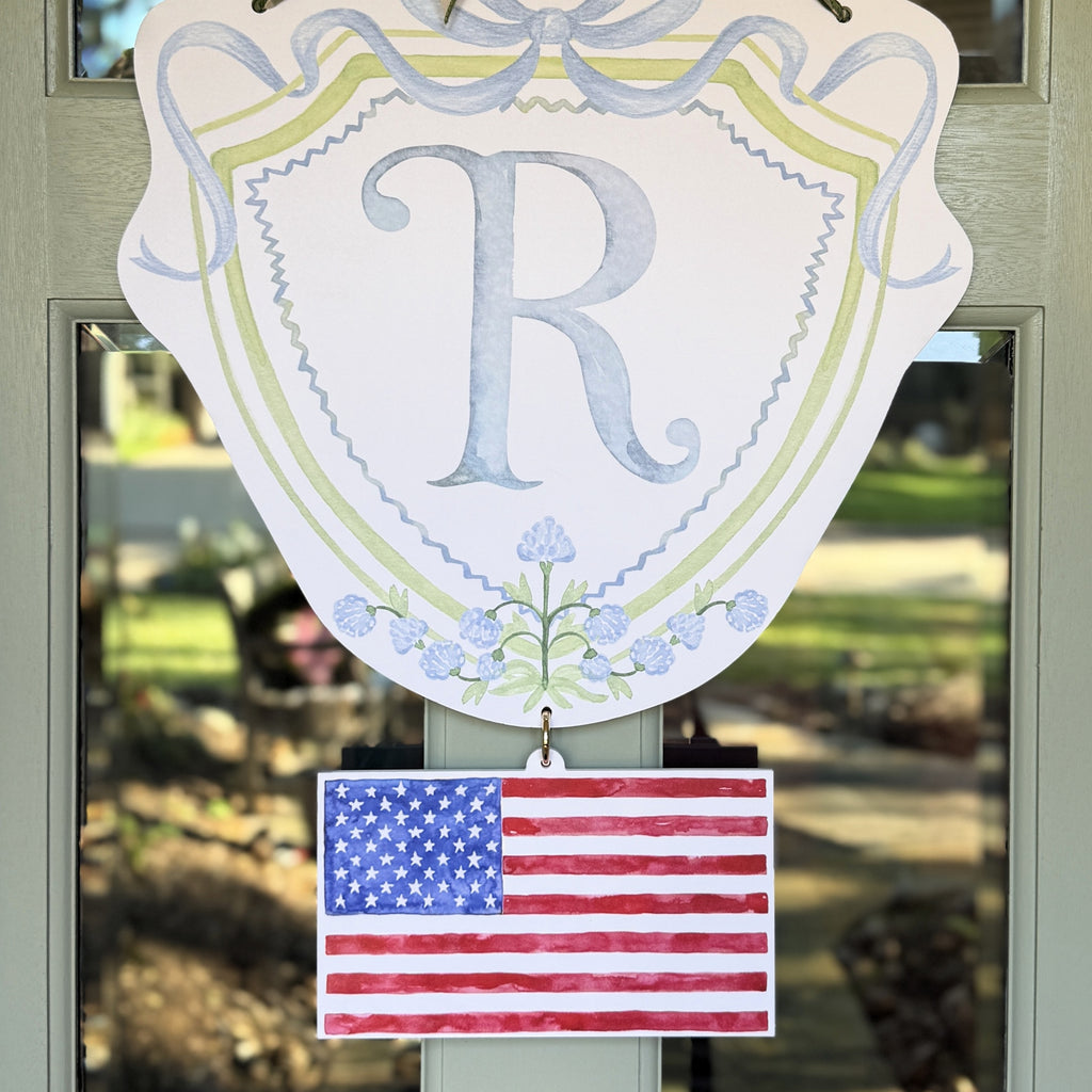 American Flag Crest Charm
