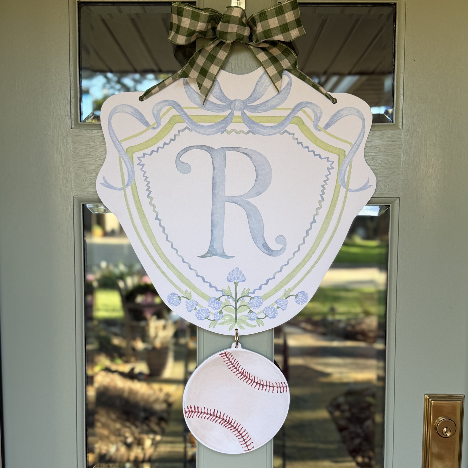 Floral Crest Charm Door Hanger