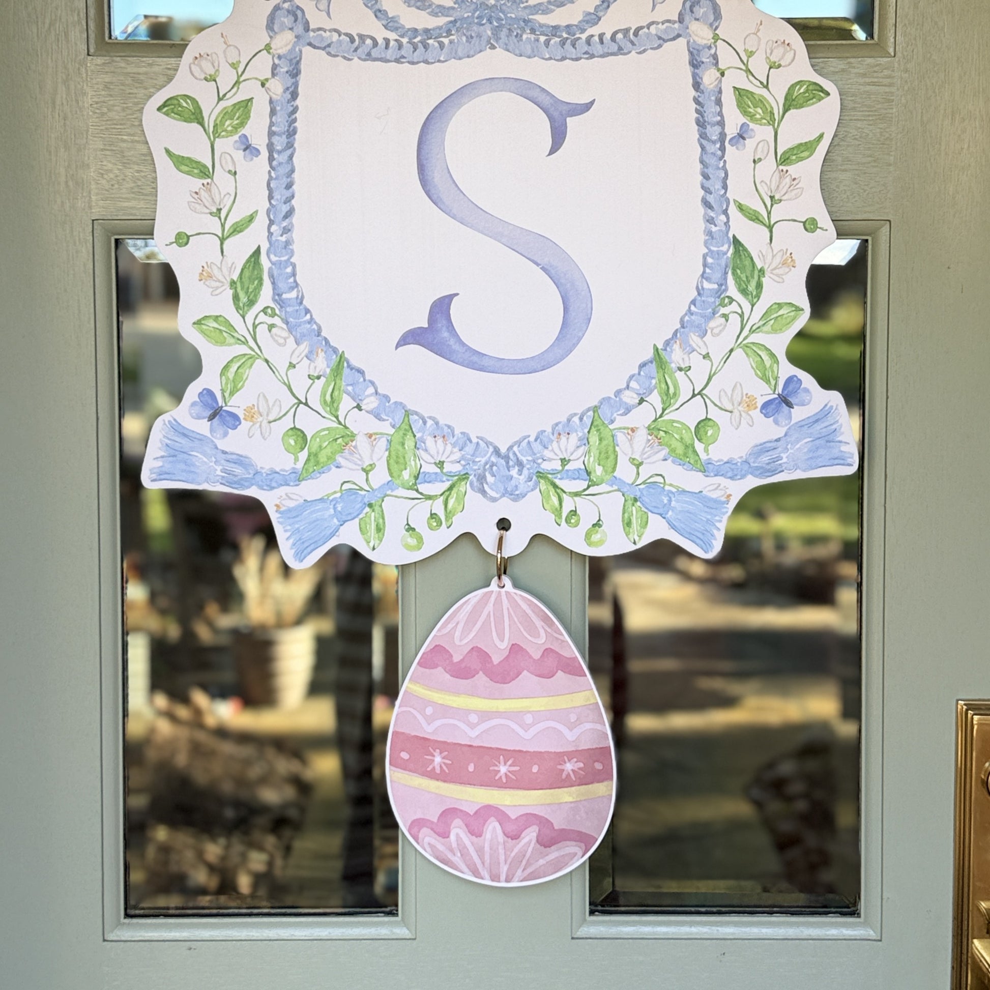 Pink Easter Egg Crest Charm