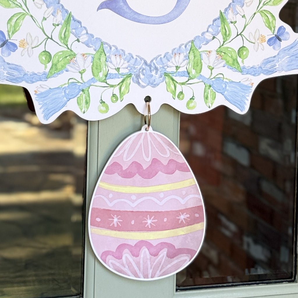 Pink Easter Egg Crest Charm